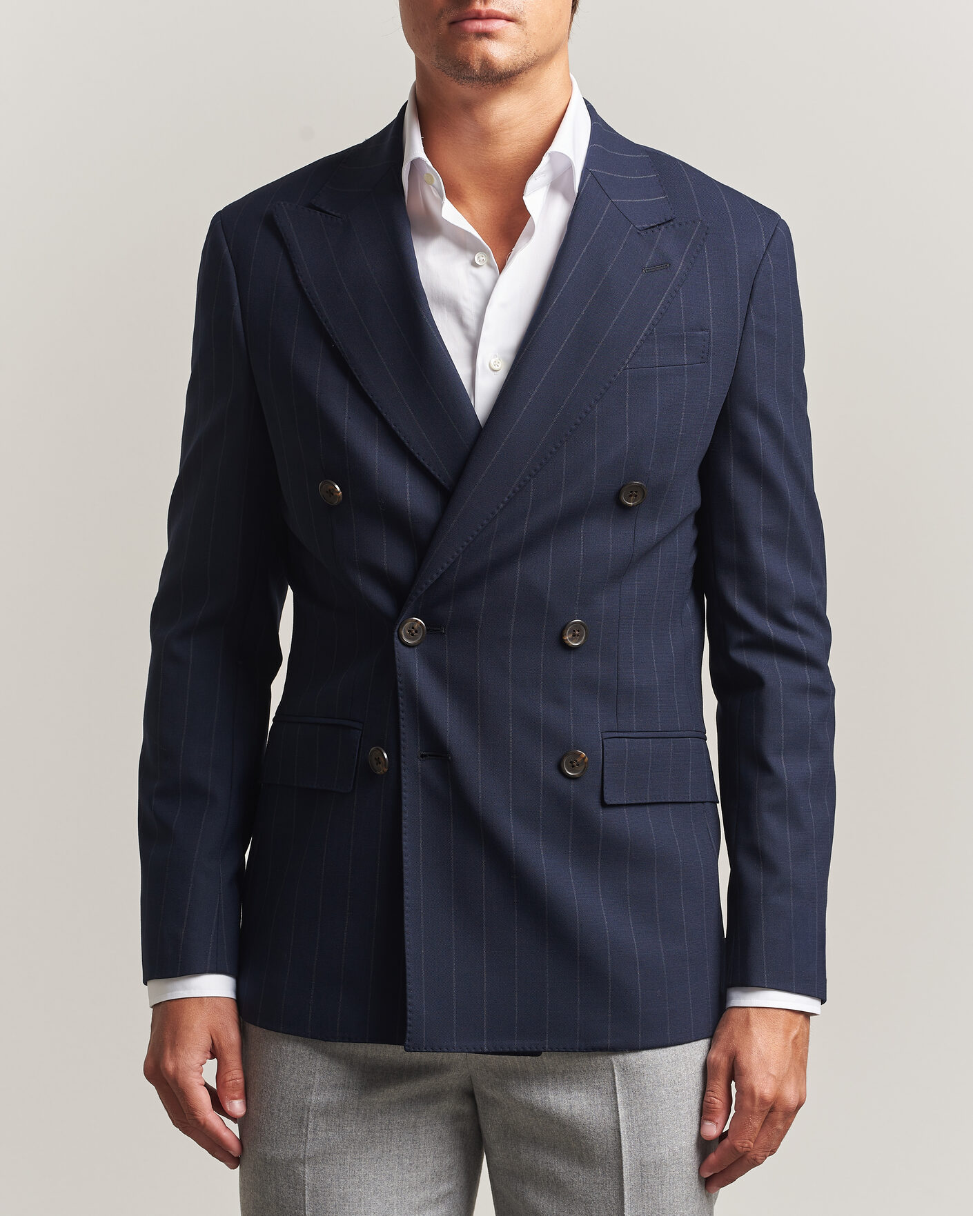 Uomini | Blazers | Polo Ralph Lauren | Double Breasted Rope Stripe Sportcoat Navy/Grey