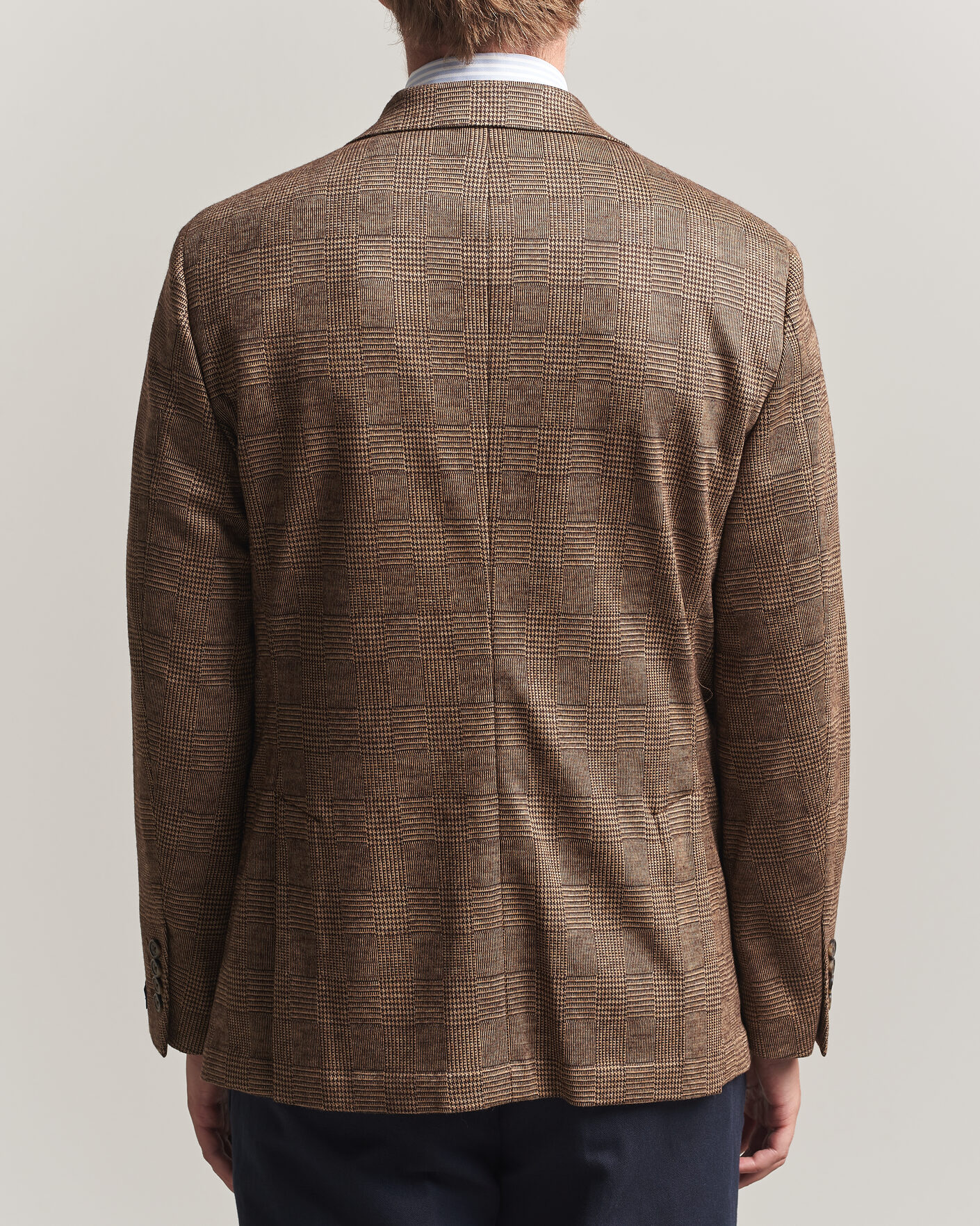 Uomini | Blazers | Polo Ralph Lauren | Double Breasted Glenplaid Knit Sportcoat Tan/Brown