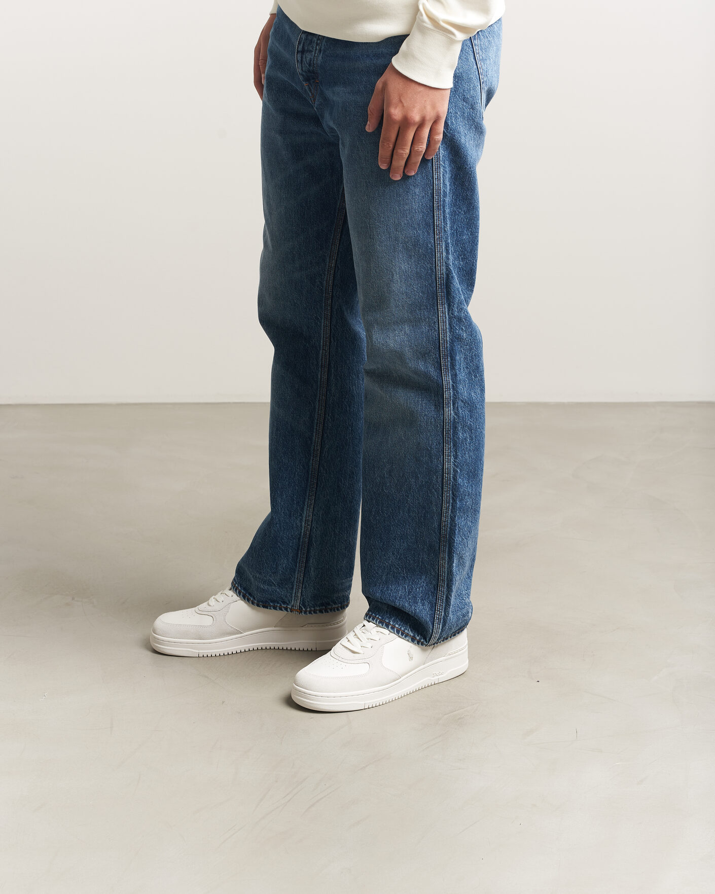 Uomini | Sneakers | Polo Ralph Lauren | Masters Court Suede/Leather Sneakers Deckwash White