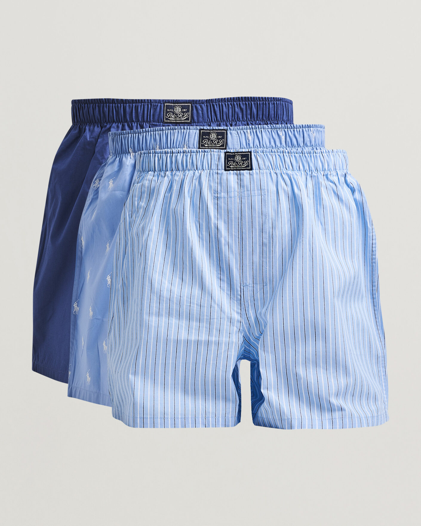 Uomini | Biancheria intima | Polo Ralph Lauren | 3-Pack Woven Boxer Blue/White