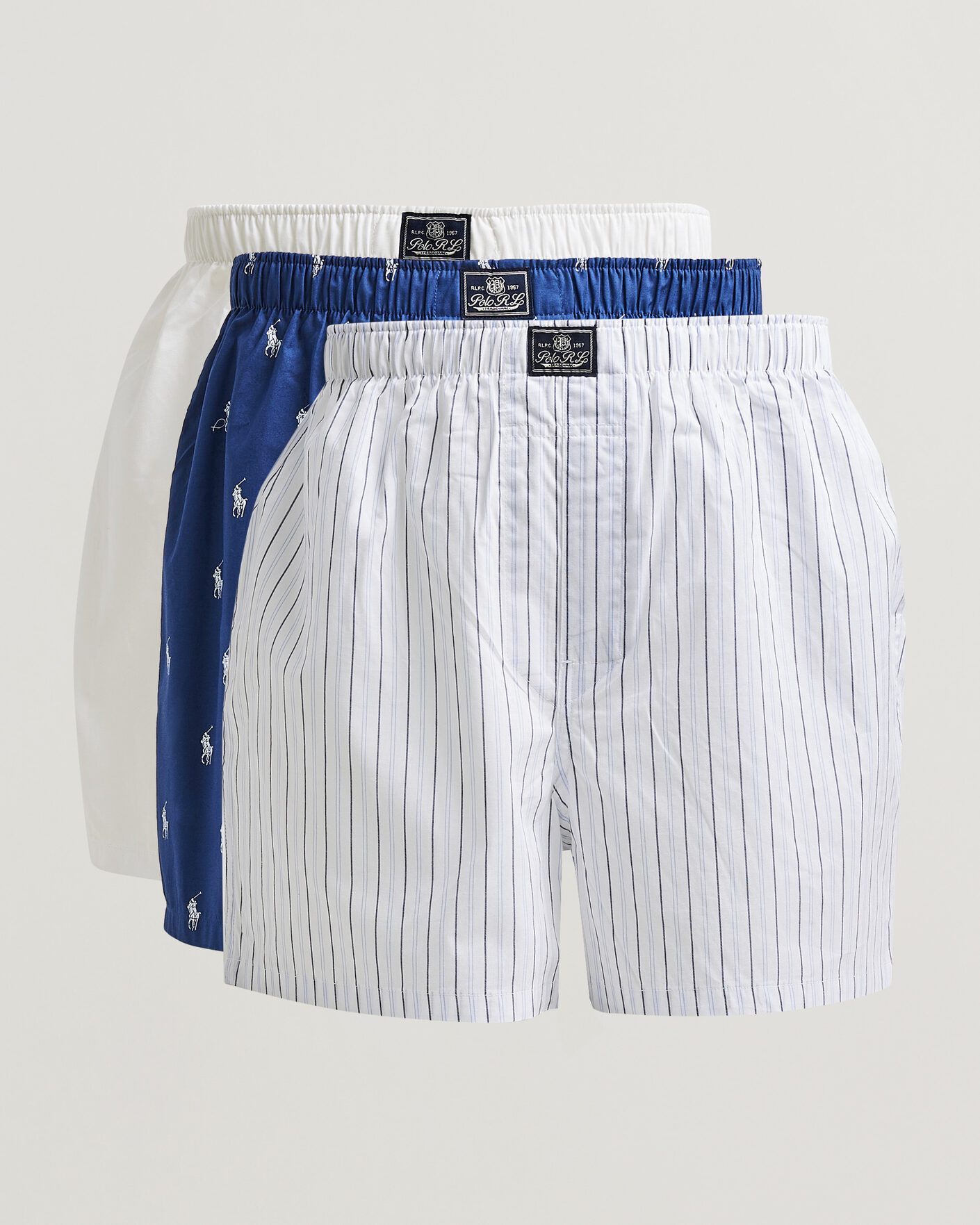 Uomini | Biancheria intima | Polo Ralph Lauren | 3-Pack Woven Boxer Blue/White