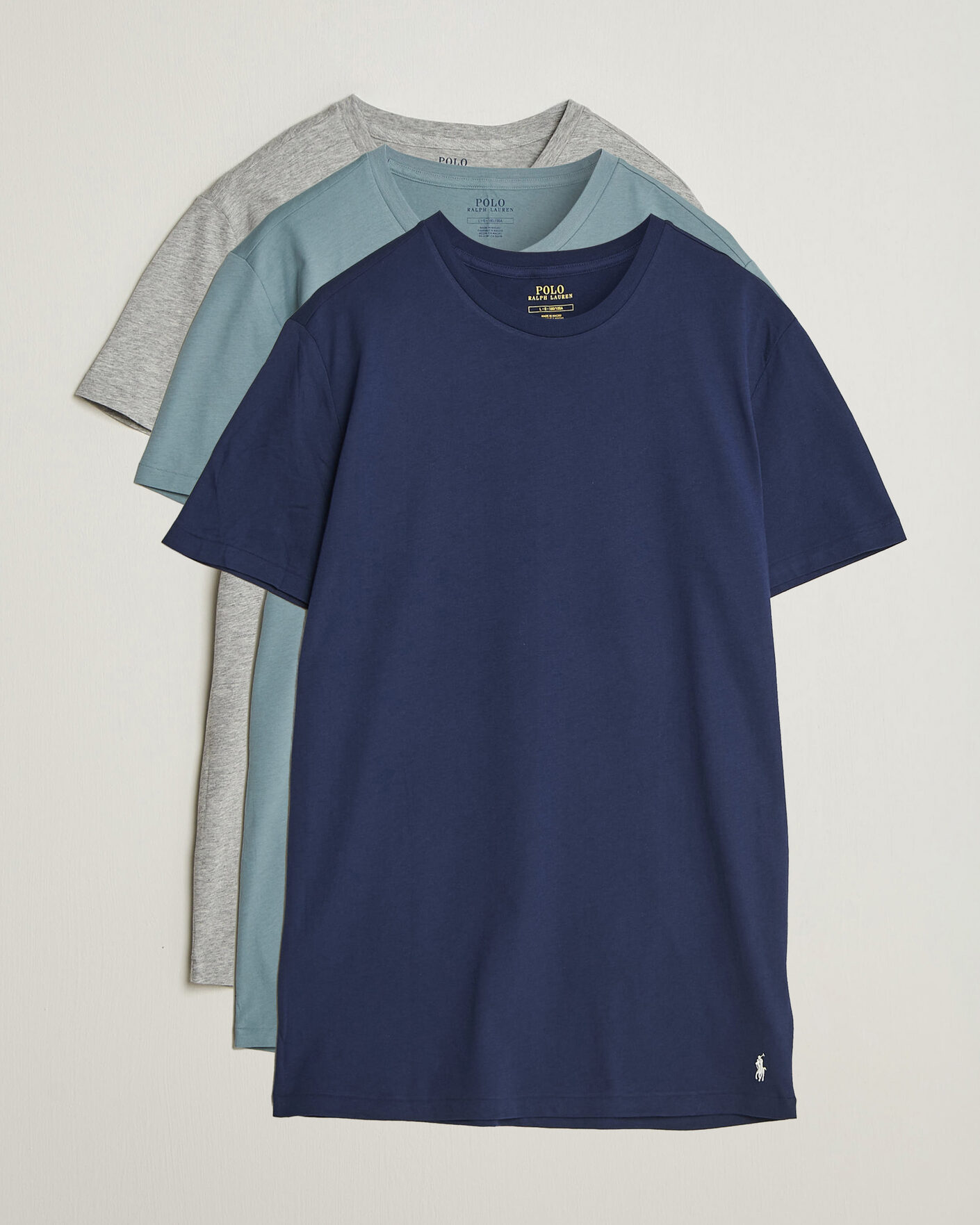 Uomini | T-shirt | Polo Ralph Lauren | 3-Pack Crew Neck T-Shirt Grey/Navy/Blue