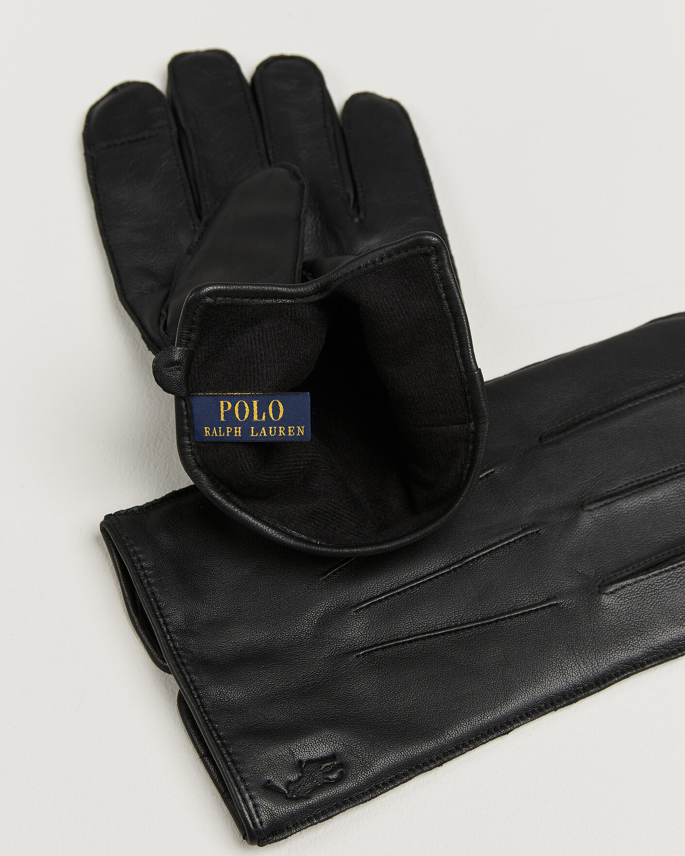 Uomini | Guanti | Polo Ralph Lauren | Water-Repellent Leather Gloves Black
