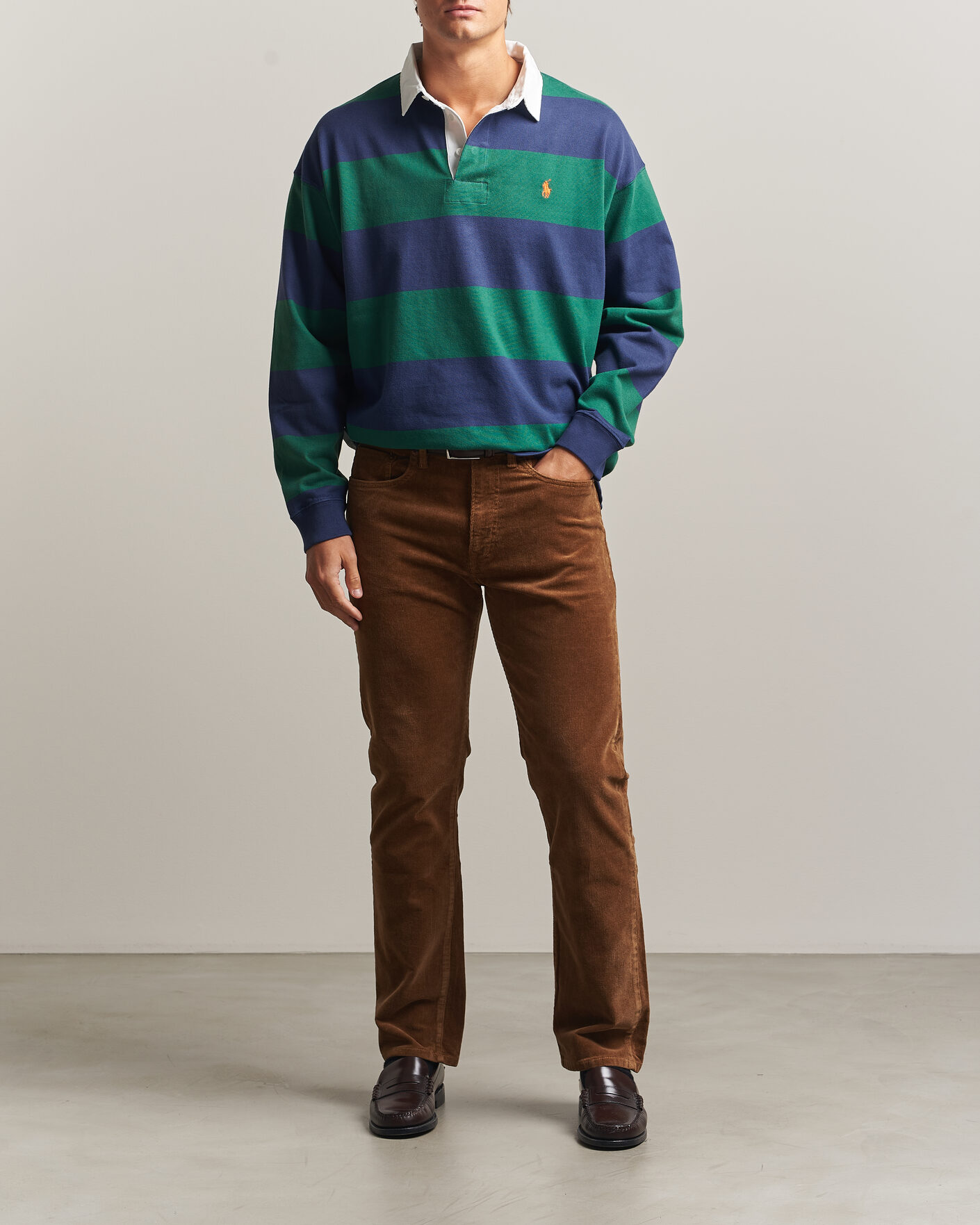 Uomini | Pantaloni | Polo Ralph Lauren | Stretch Corduroy Straight Fit Pants Sepia