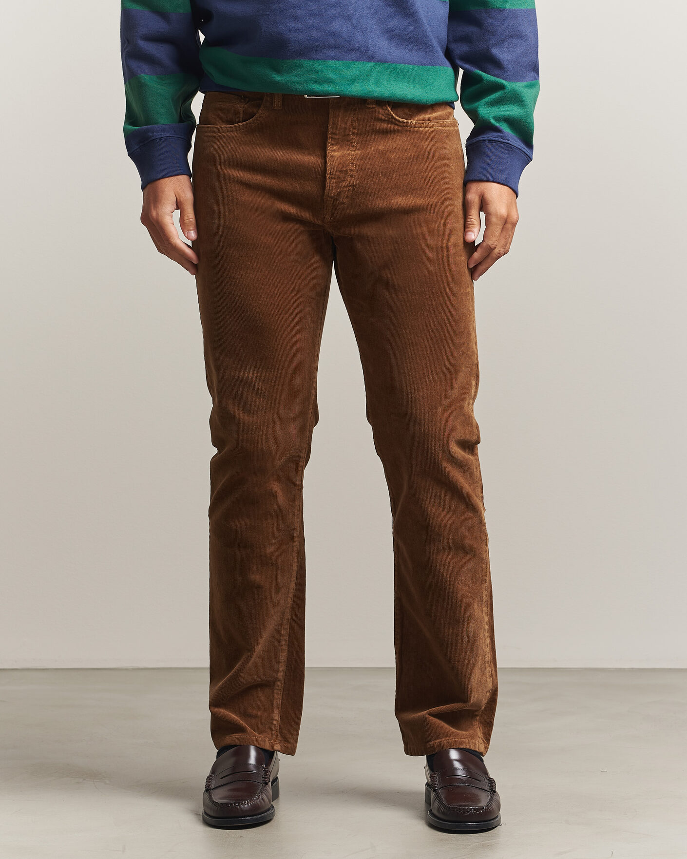 Uomini | Pantaloni | Polo Ralph Lauren | Stretch Corduroy Straight Fit Pants Sepia