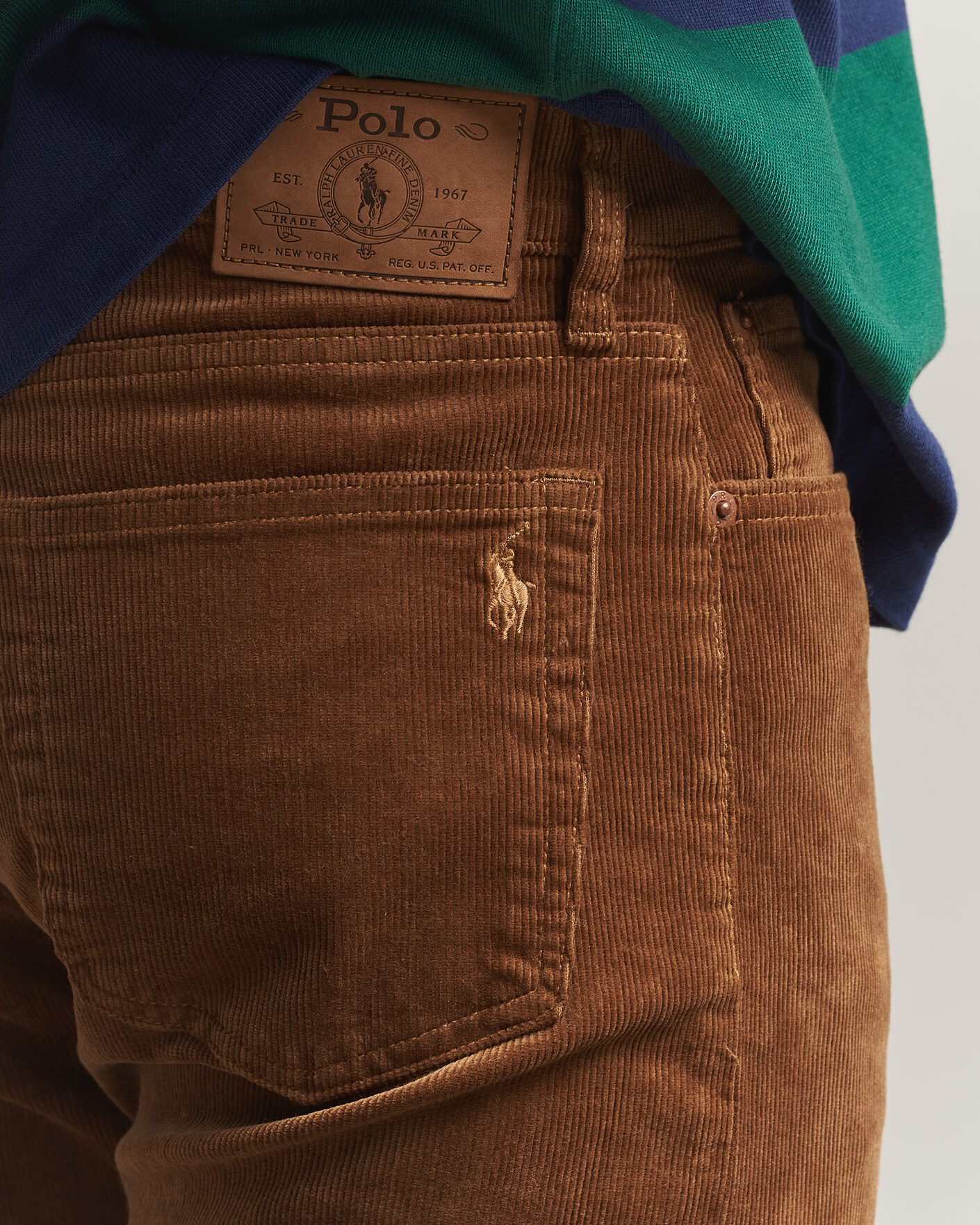 Uomini | Pantaloni | Polo Ralph Lauren | Stretch Corduroy Straight Fit Pants Sepia