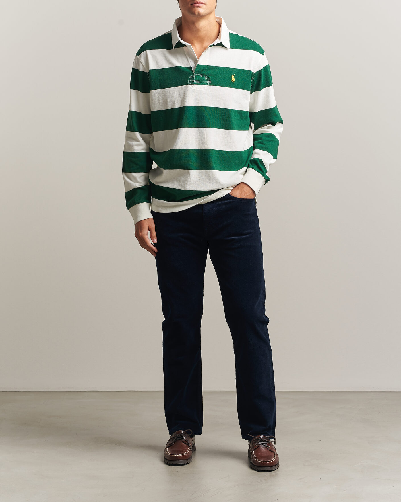 Uomini | Pantaloni | Polo Ralph Lauren | Stretch Corduroy Straight Fit Pants Aviator Navy