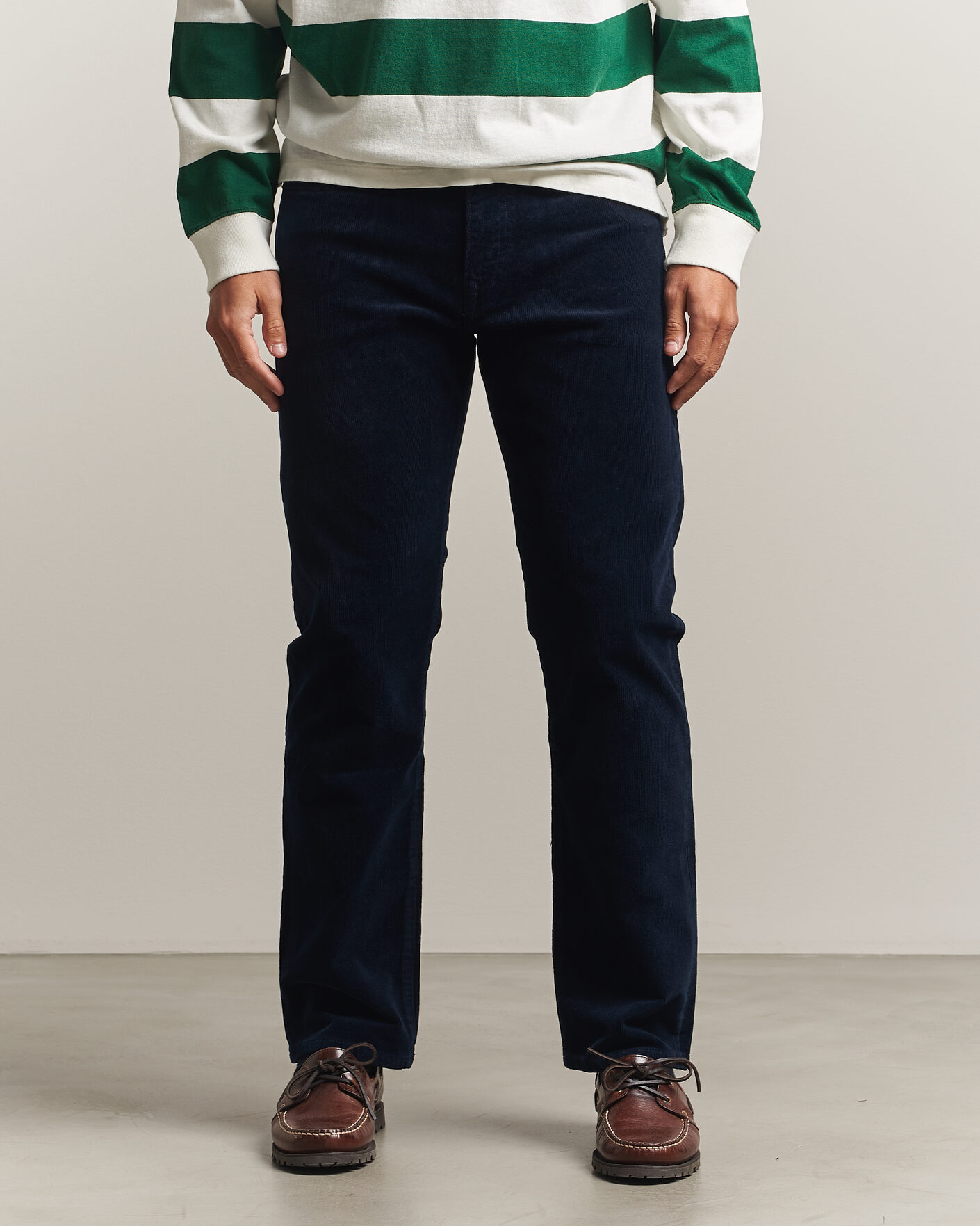 Uomini | Pantaloni | Polo Ralph Lauren | Stretch Corduroy Straight Fit Pants Aviator Navy