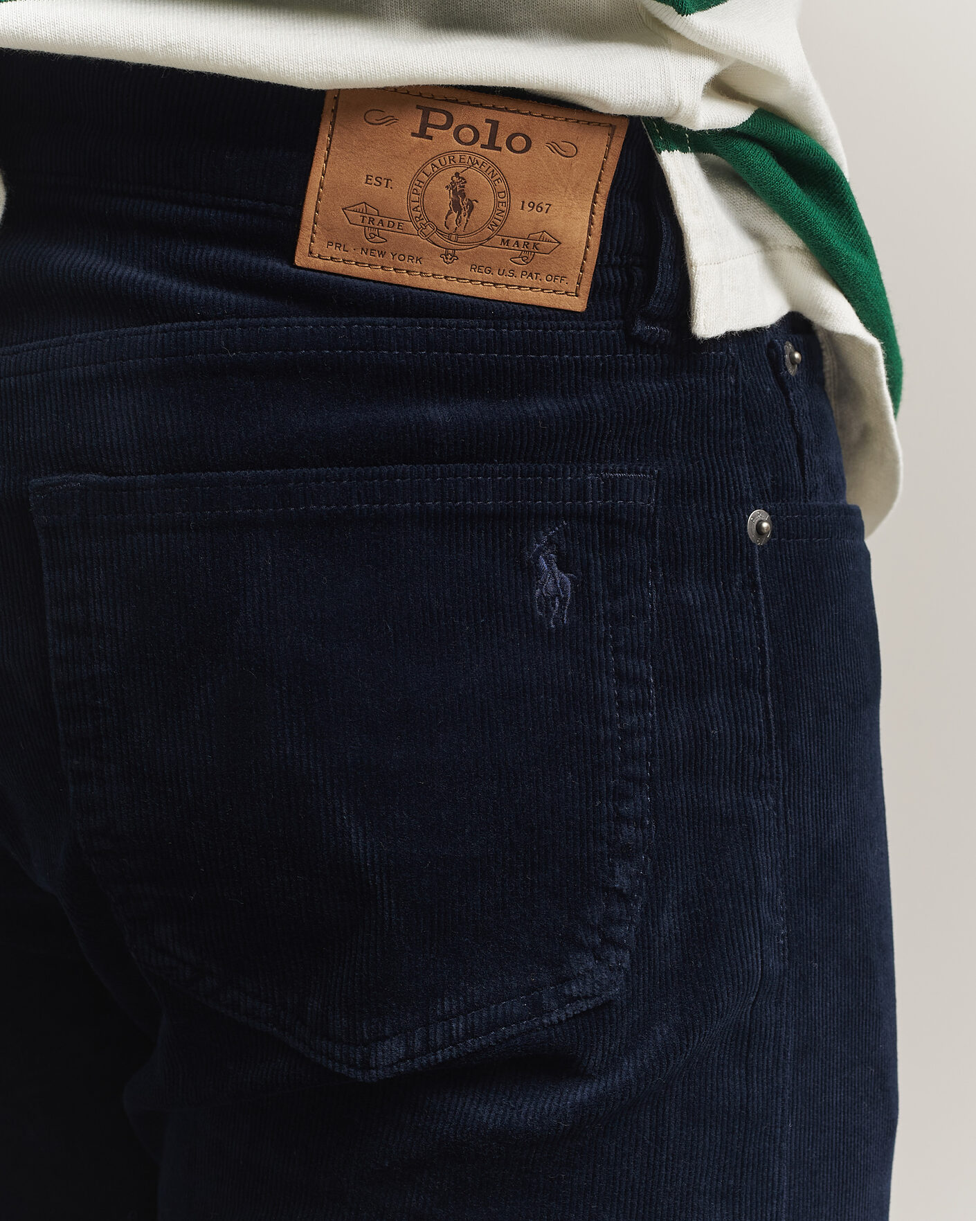 Uomini | Pantaloni | Polo Ralph Lauren | Stretch Corduroy Straight Fit Pants Aviator Navy