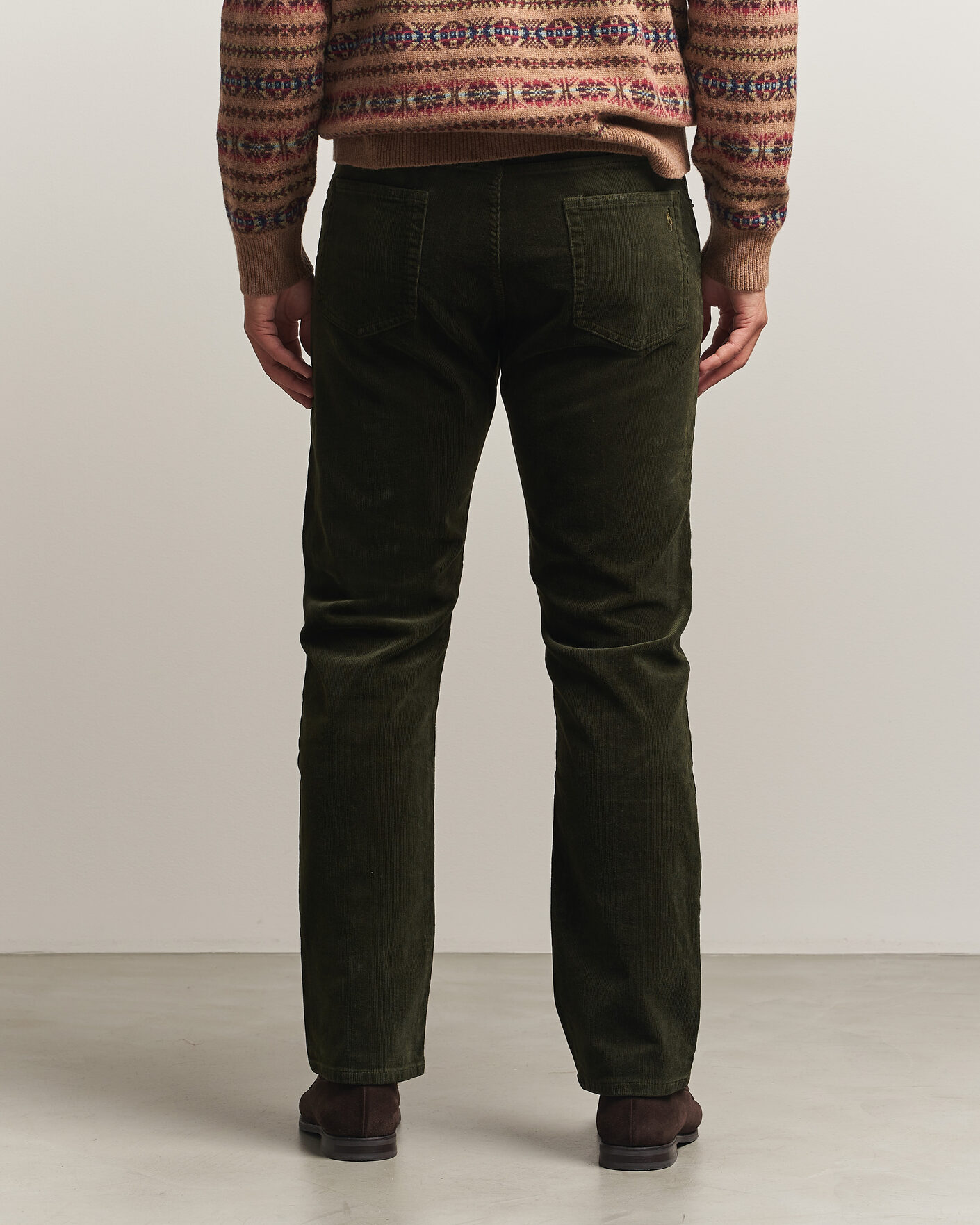 Uomini | Pantaloni | Polo Ralph Lauren | Stretch Corduroy Straight Fit Pants Estate Olive