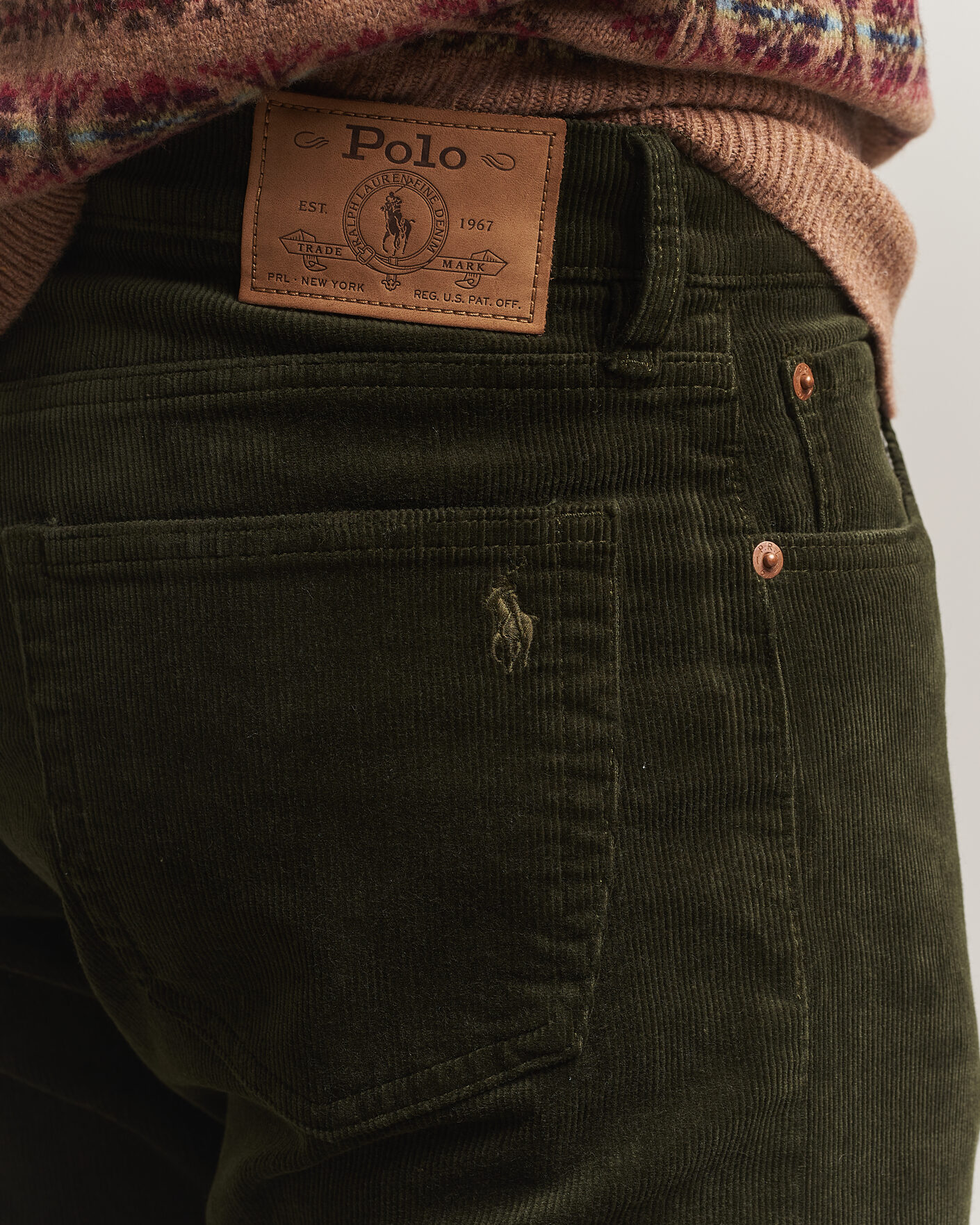 Uomini | Pantaloni | Polo Ralph Lauren | Stretch Corduroy Straight Fit Pants Estate Olive