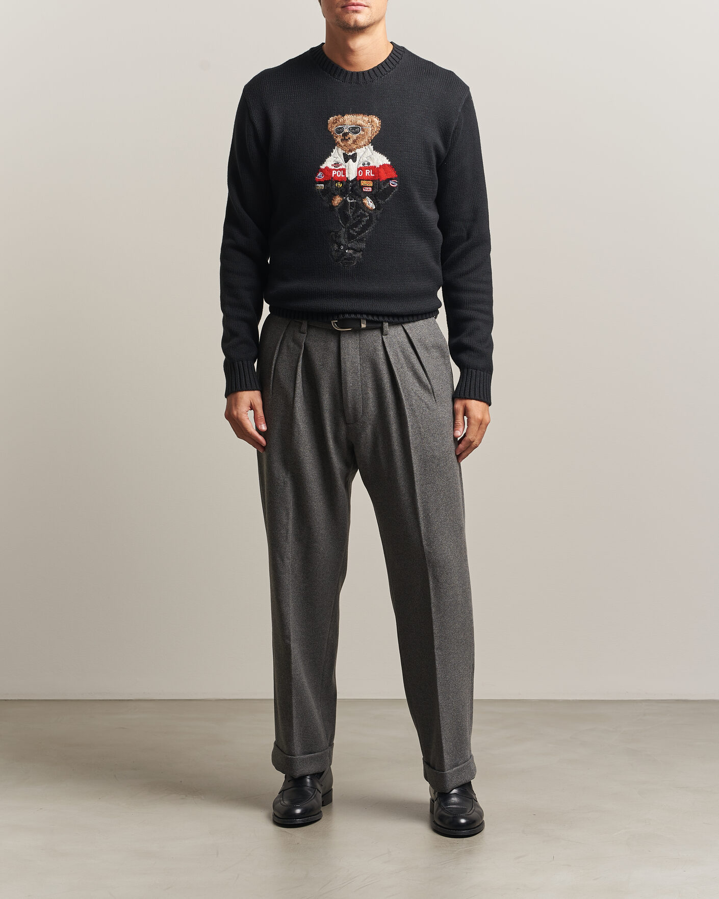 Uomini | Pantaloni | Polo Ralph Lauren | Flanell Blend Straight Fit Pants Medium Grey