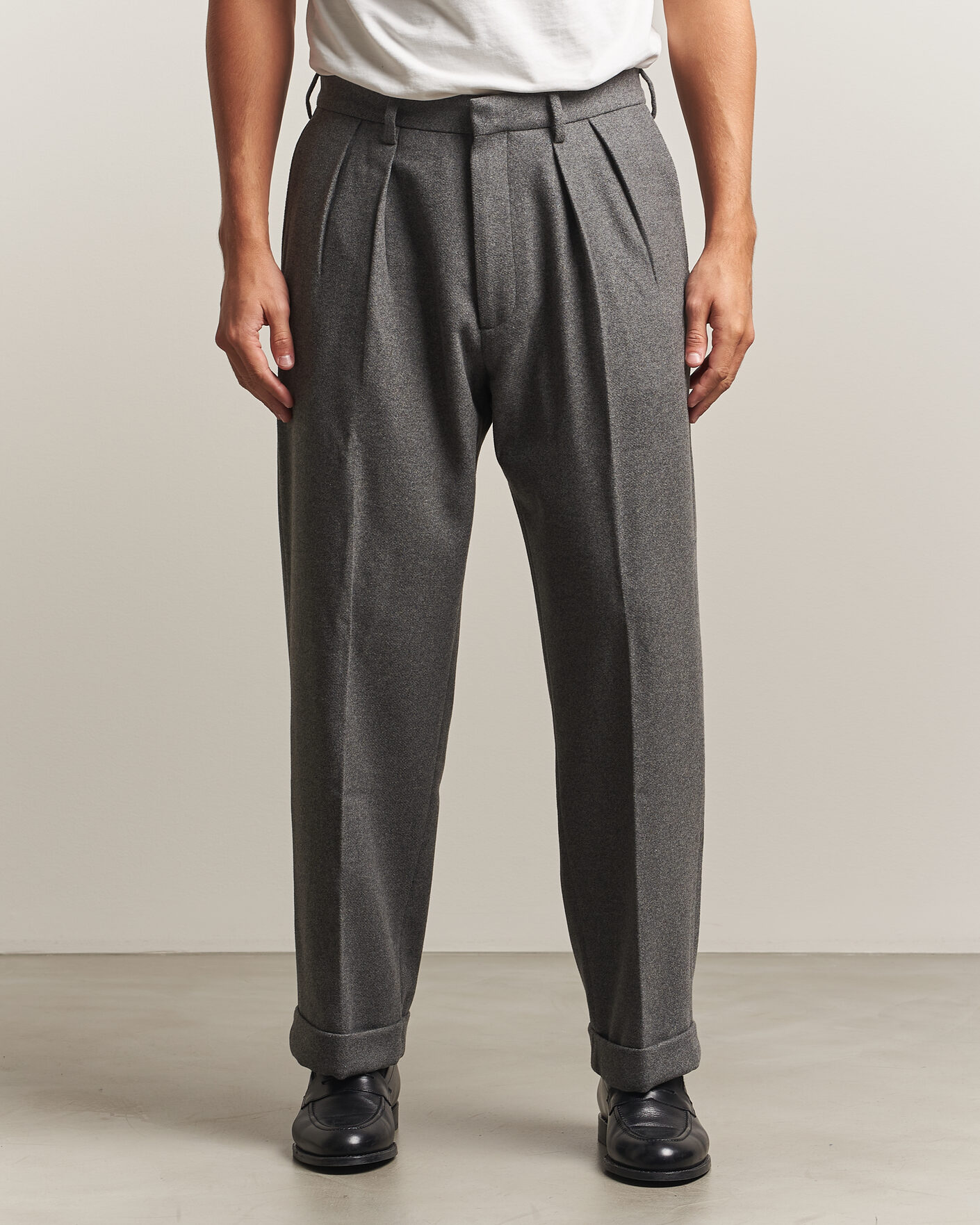 Uomini | Pantaloni | Polo Ralph Lauren | Flanell Blend Straight Fit Pants Medium Grey
