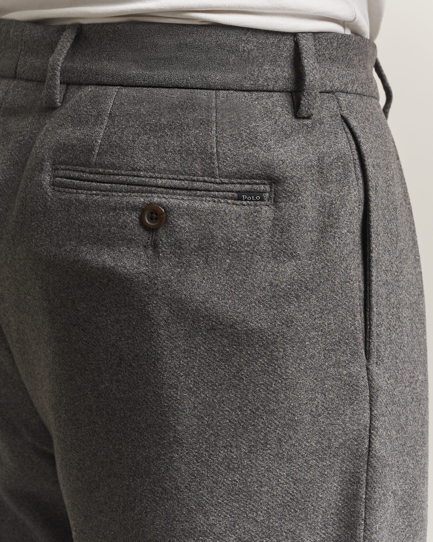 Uomini | Pantaloni | Polo Ralph Lauren | Flanell Blend Straight Fit Pants Medium Grey