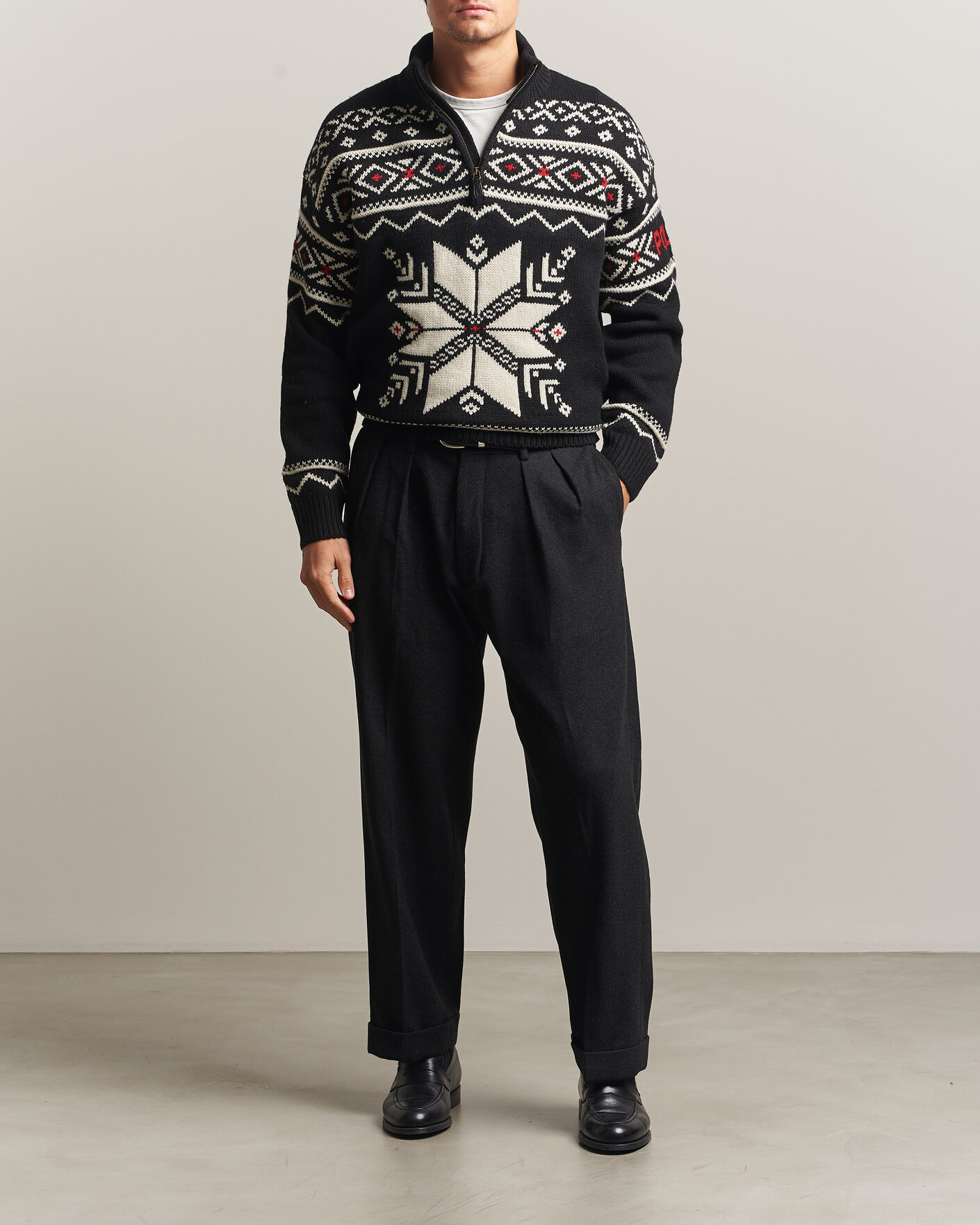 Uomini | Pantaloni | Polo Ralph Lauren | Flanell Blend Straight Fit Pants Dark Grey