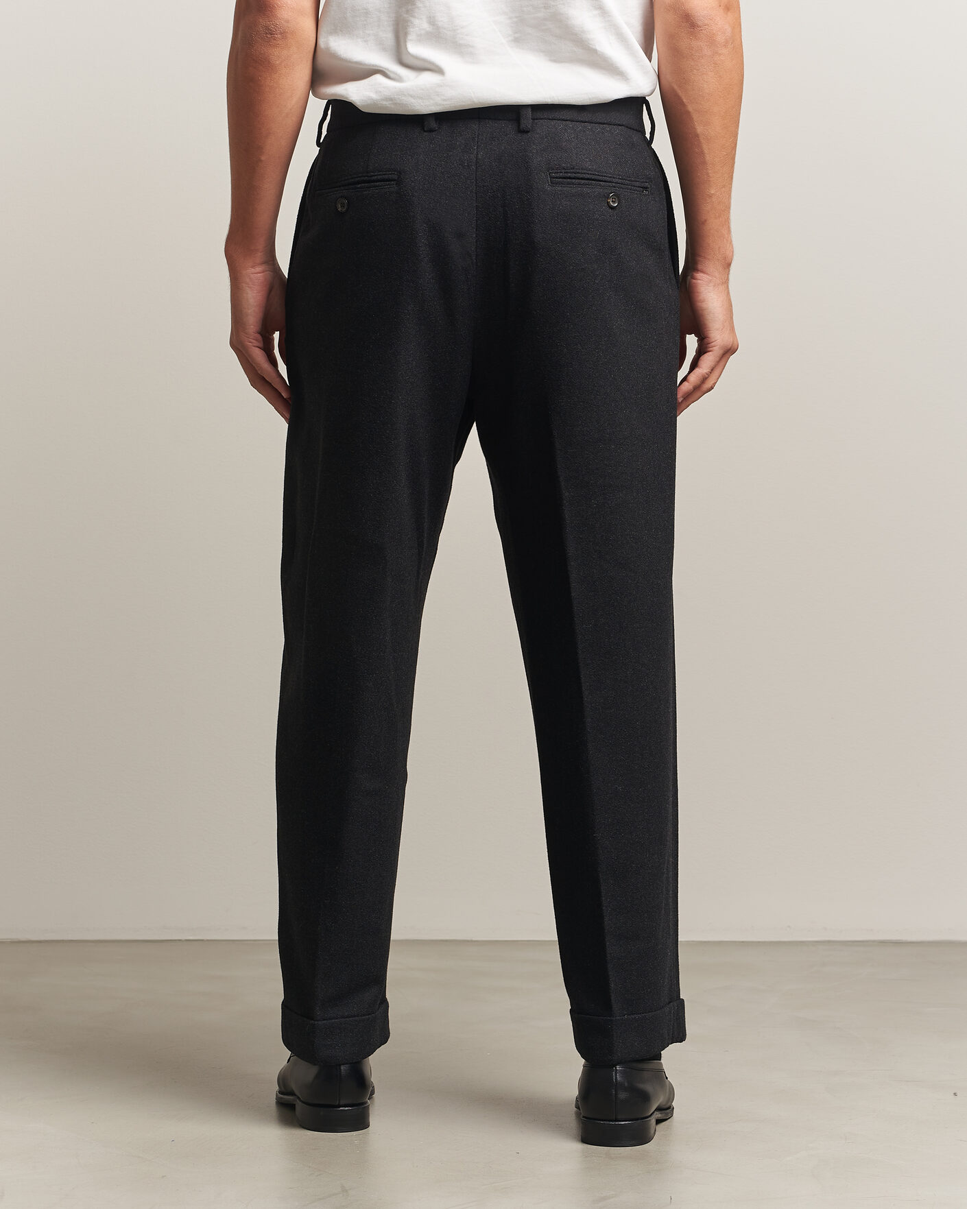 Uomini | Pantaloni | Polo Ralph Lauren | Flanell Blend Straight Fit Pants Dark Grey