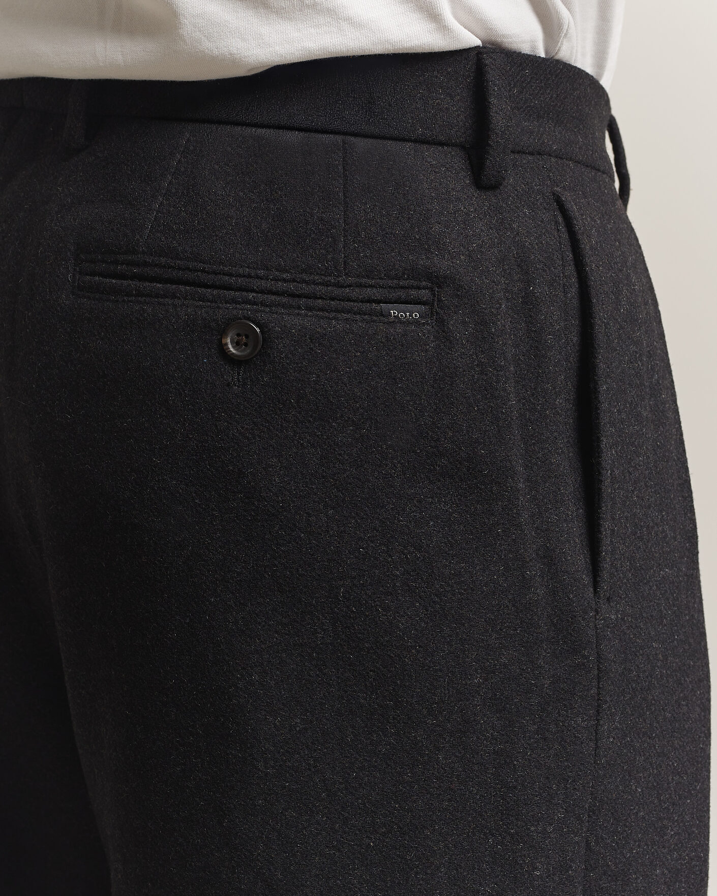 Uomini | Pantaloni | Polo Ralph Lauren | Flanell Blend Straight Fit Pants Dark Grey