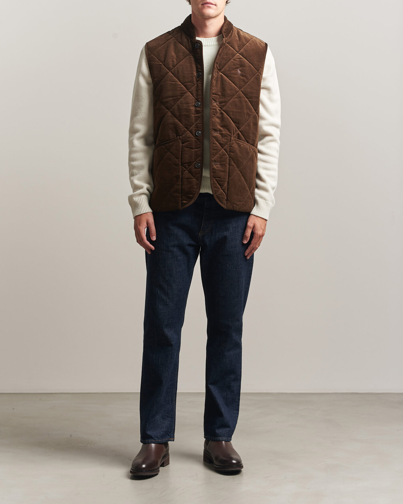 Uomini | Gilet | Polo Ralph Lauren | Quilted Corduroy Vest Cooper Brown