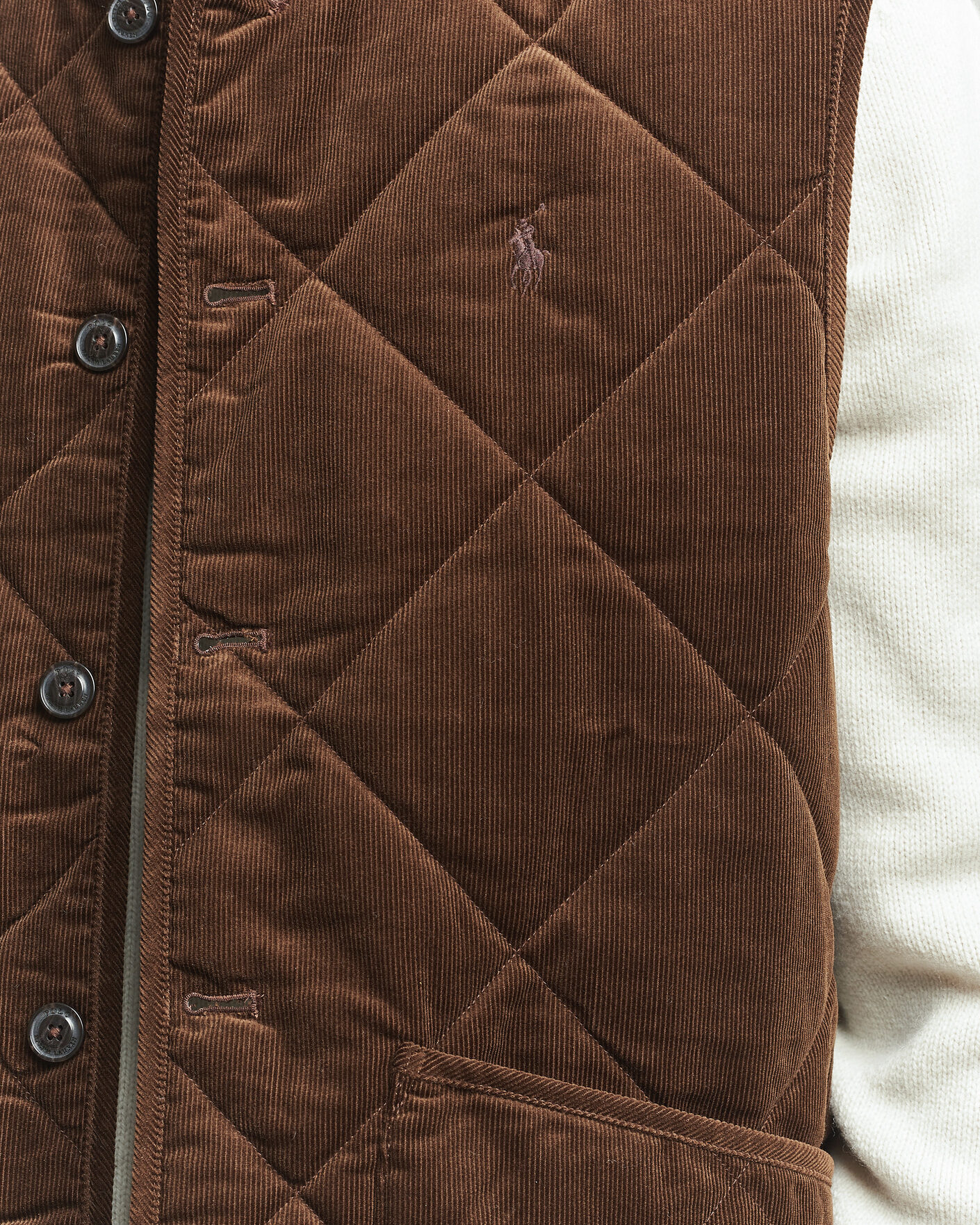 Uomini | Gilet | Polo Ralph Lauren | Quilted Corduroy Vest Cooper Brown