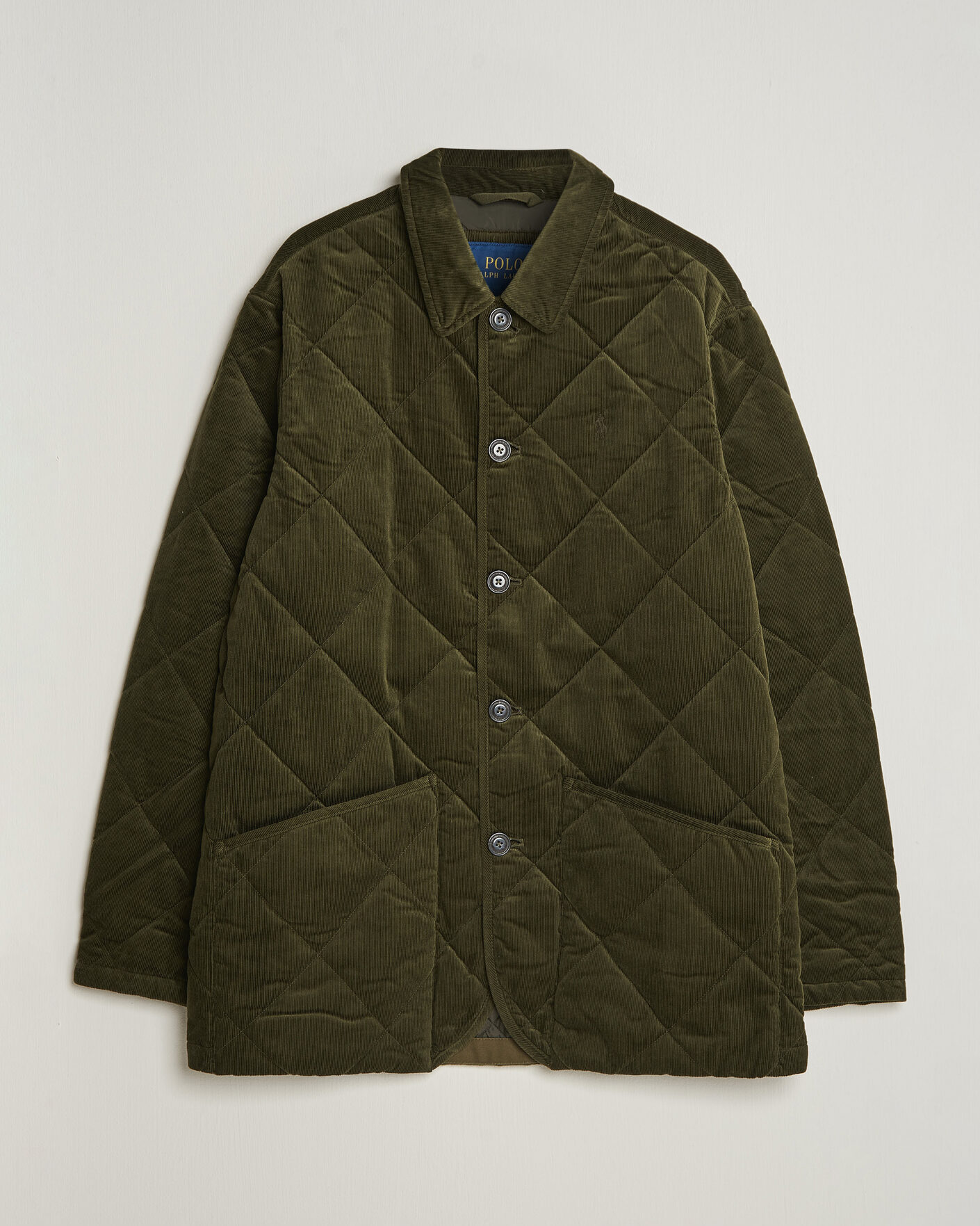 Uomini | Giacche | Polo Ralph Lauren | Quilted Corduroy Car Coat Company Olive