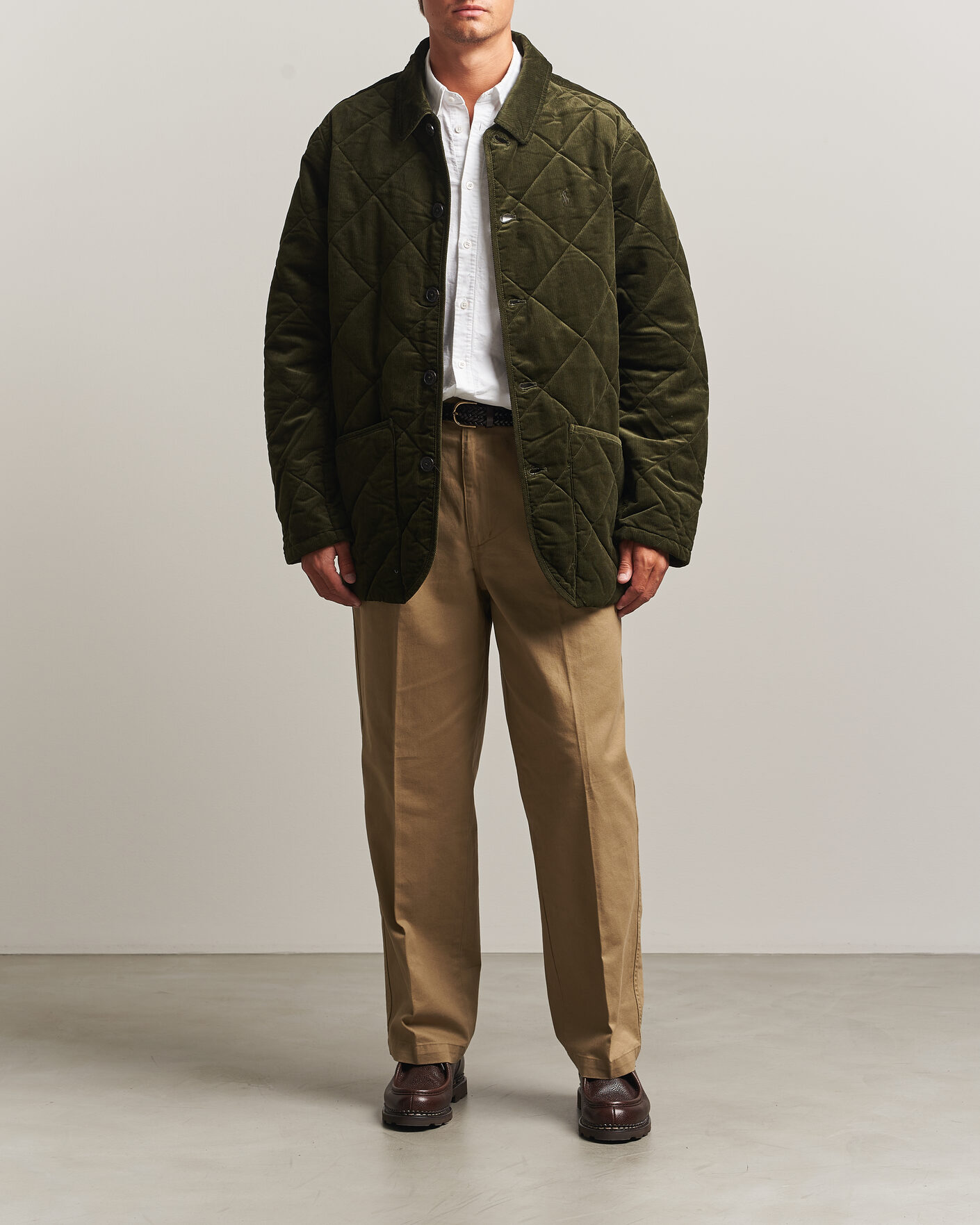 Uomini | Giacche | Polo Ralph Lauren | Quilted Corduroy Car Coat Company Olive