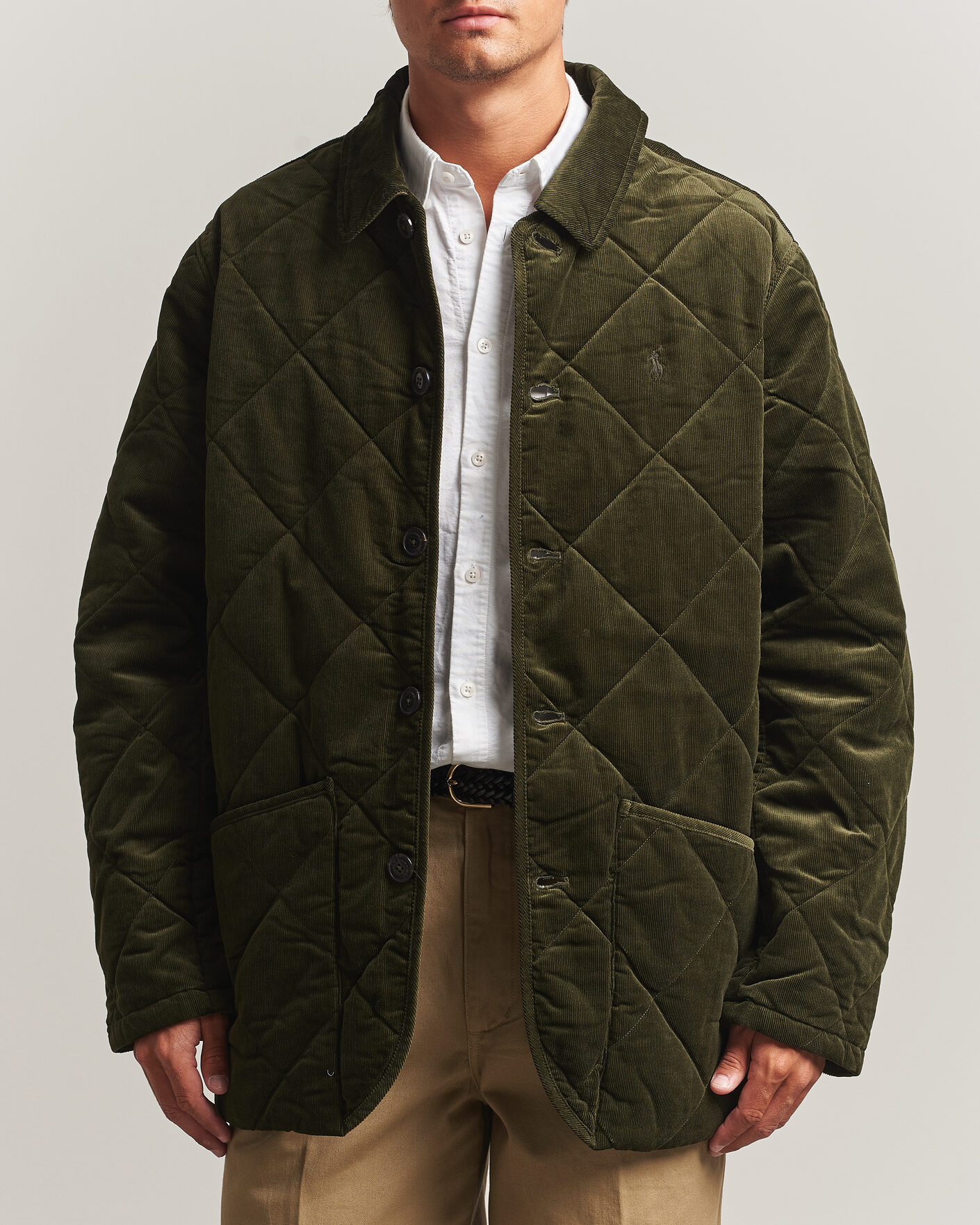 Uomini | Giacche | Polo Ralph Lauren | Quilted Corduroy Car Coat Company Olive