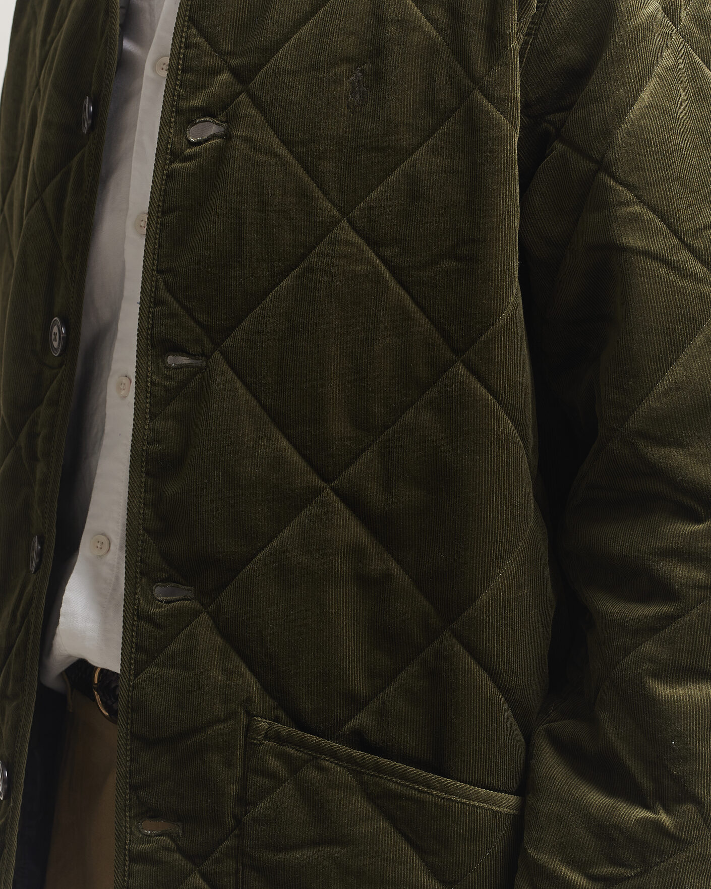 Uomini | Giacche | Polo Ralph Lauren | Quilted Corduroy Car Coat Company Olive