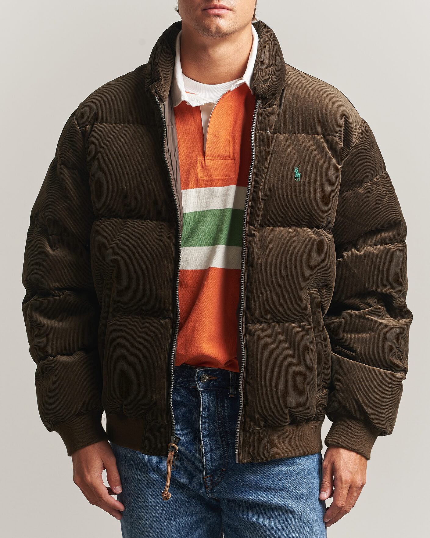 Uomini | Giacche | Polo Ralph Lauren | Corduroy Puffer Jacket Dark Beech