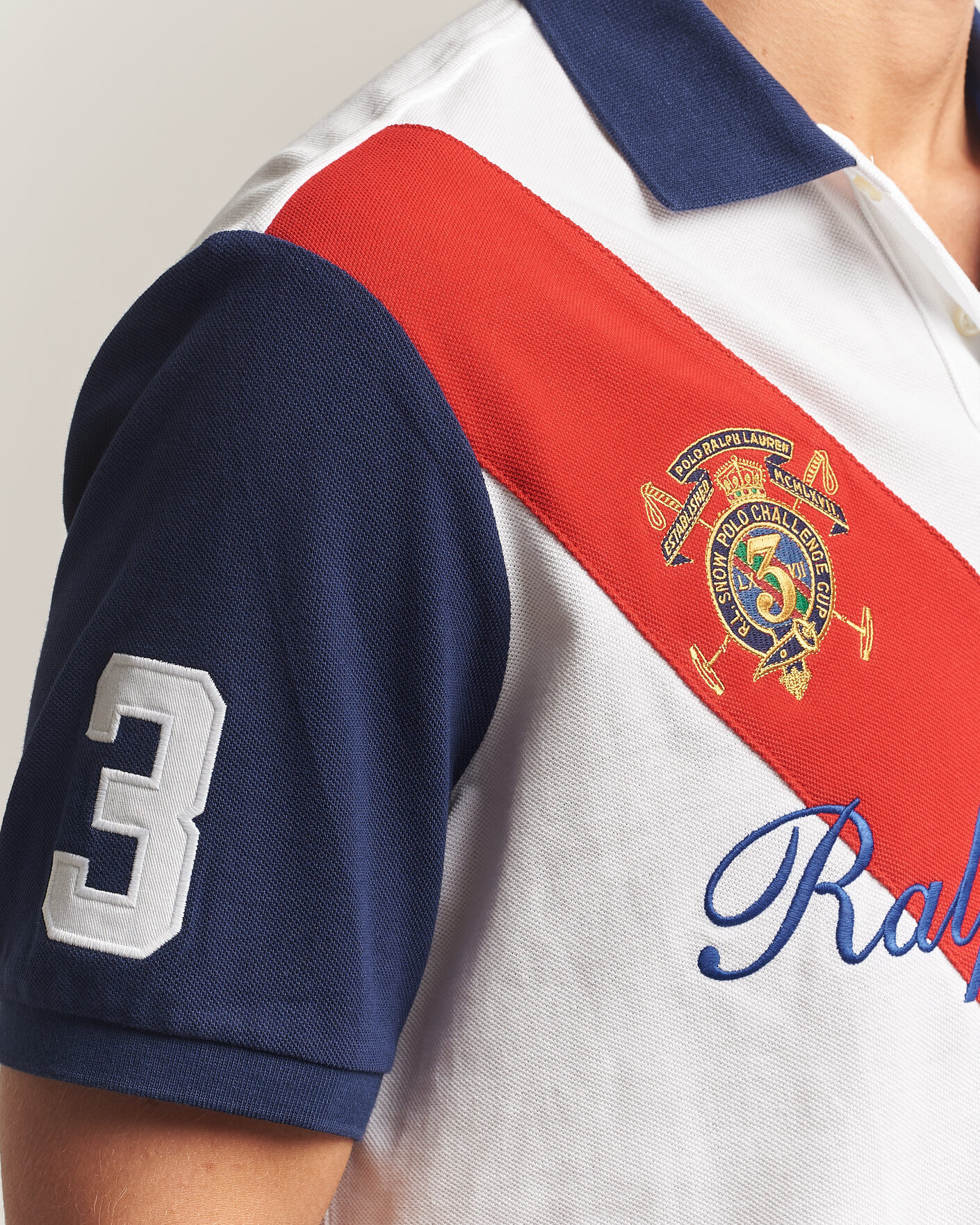 Uomini | Polo | Polo Ralph Lauren | Classic Fit Diagonal Stripe Polo White