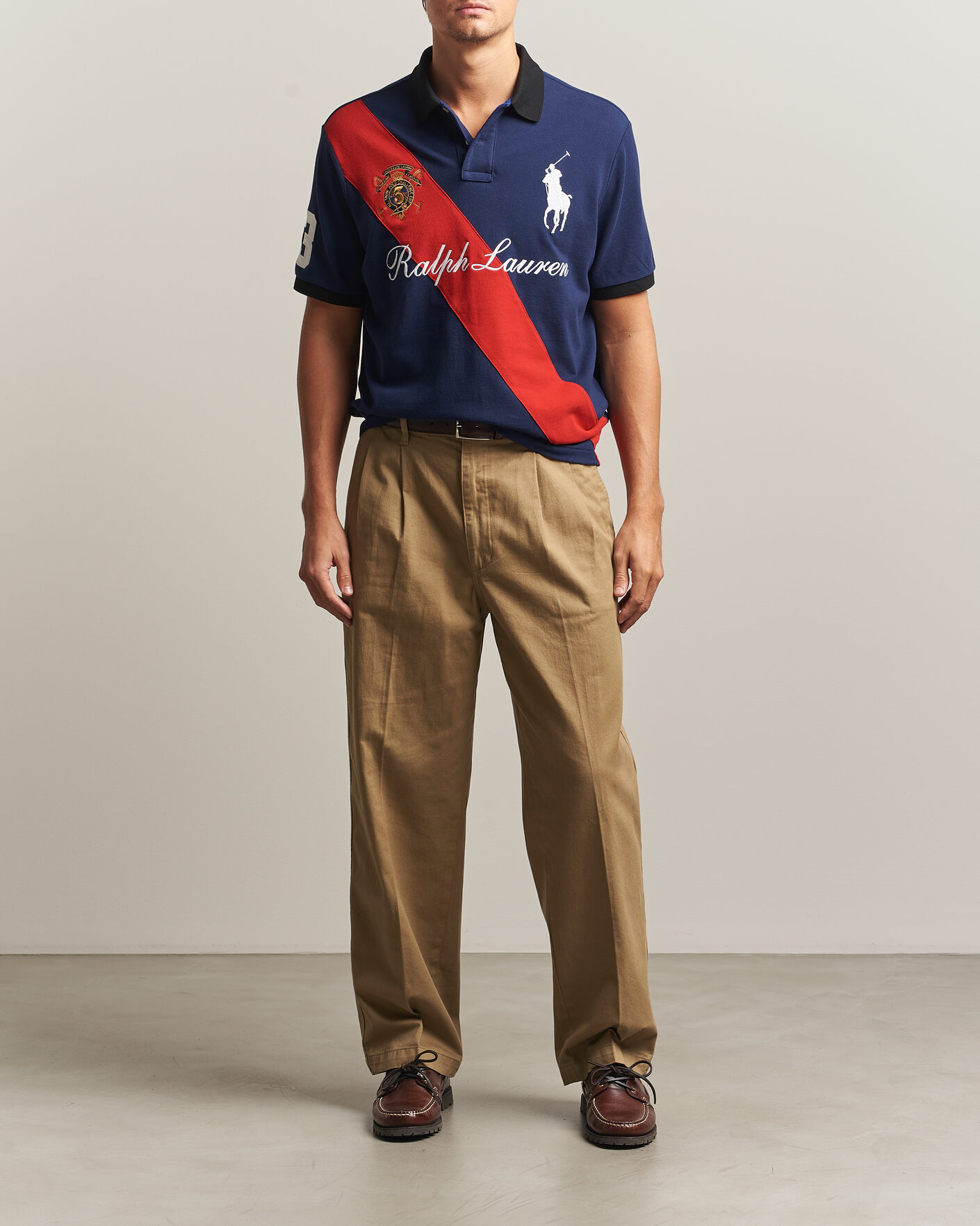 Uomini | Polo | Polo Ralph Lauren | Classic Fit Diagonal Stripe Polo Newport Navy