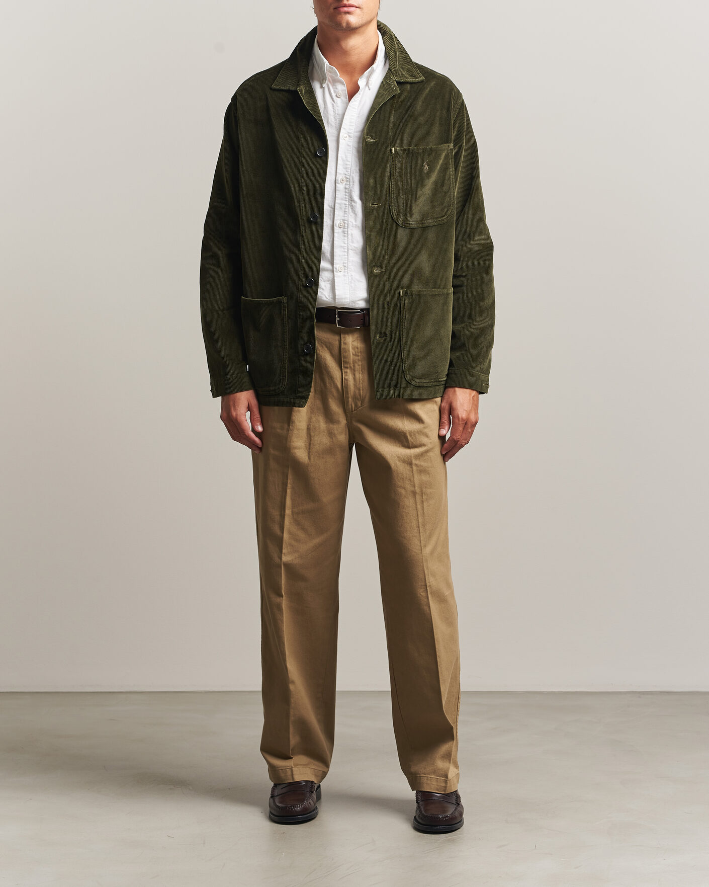 Uomini | Camicie | Polo Ralph Lauren | Corduroy Overshirt Company Olive