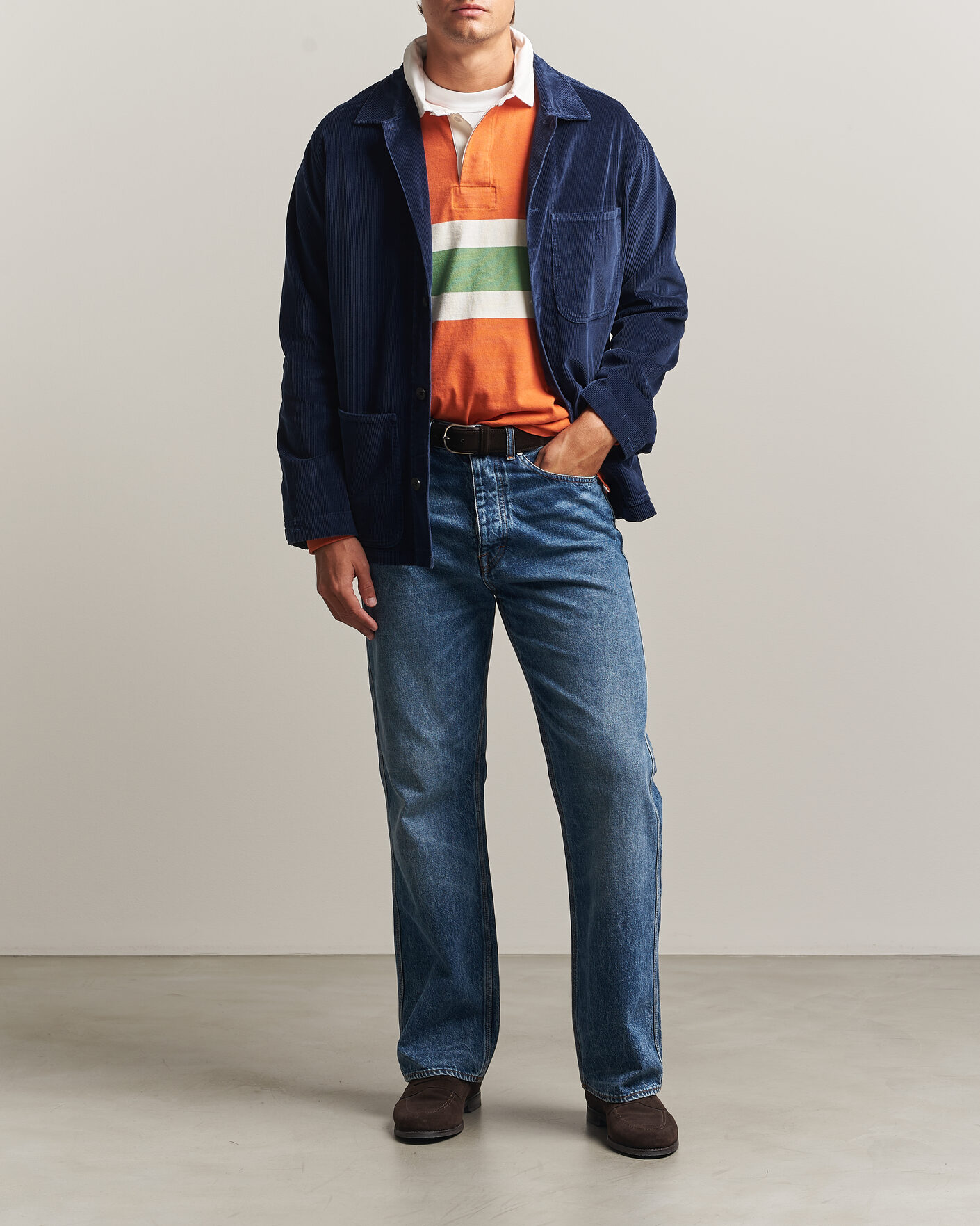 Uomini | Camicie | Polo Ralph Lauren | Corduroy Overshirt Newport Navy