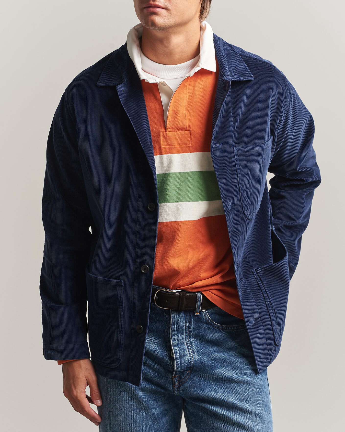 Uomini | Camicie | Polo Ralph Lauren | Corduroy Overshirt Newport Navy