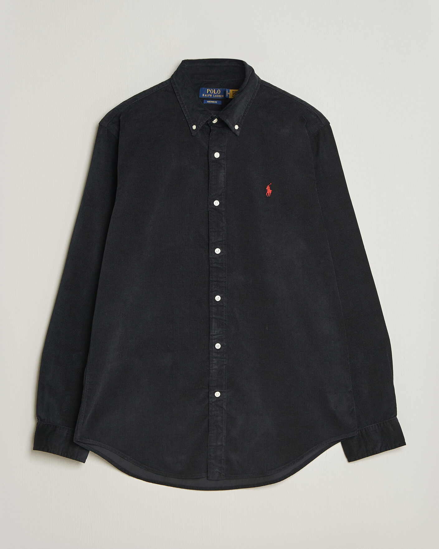 Uomini | Camicie | Polo Ralph Lauren | Custom Fit BD Corduroy Shirt Polo Black