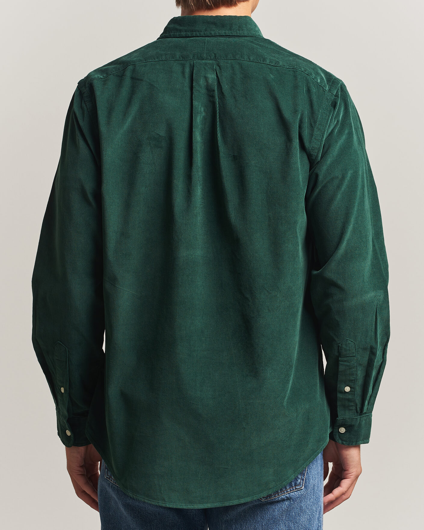 Uomini | Camicie | Polo Ralph Lauren | Custom Fit BD Corduroy Shirt Moss Agate