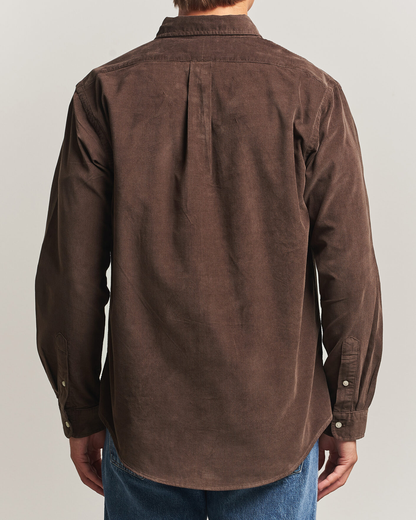 Uomini | Camicie | Polo Ralph Lauren | Custom Fit BD Corduroy Shirt Nutmeg Brown