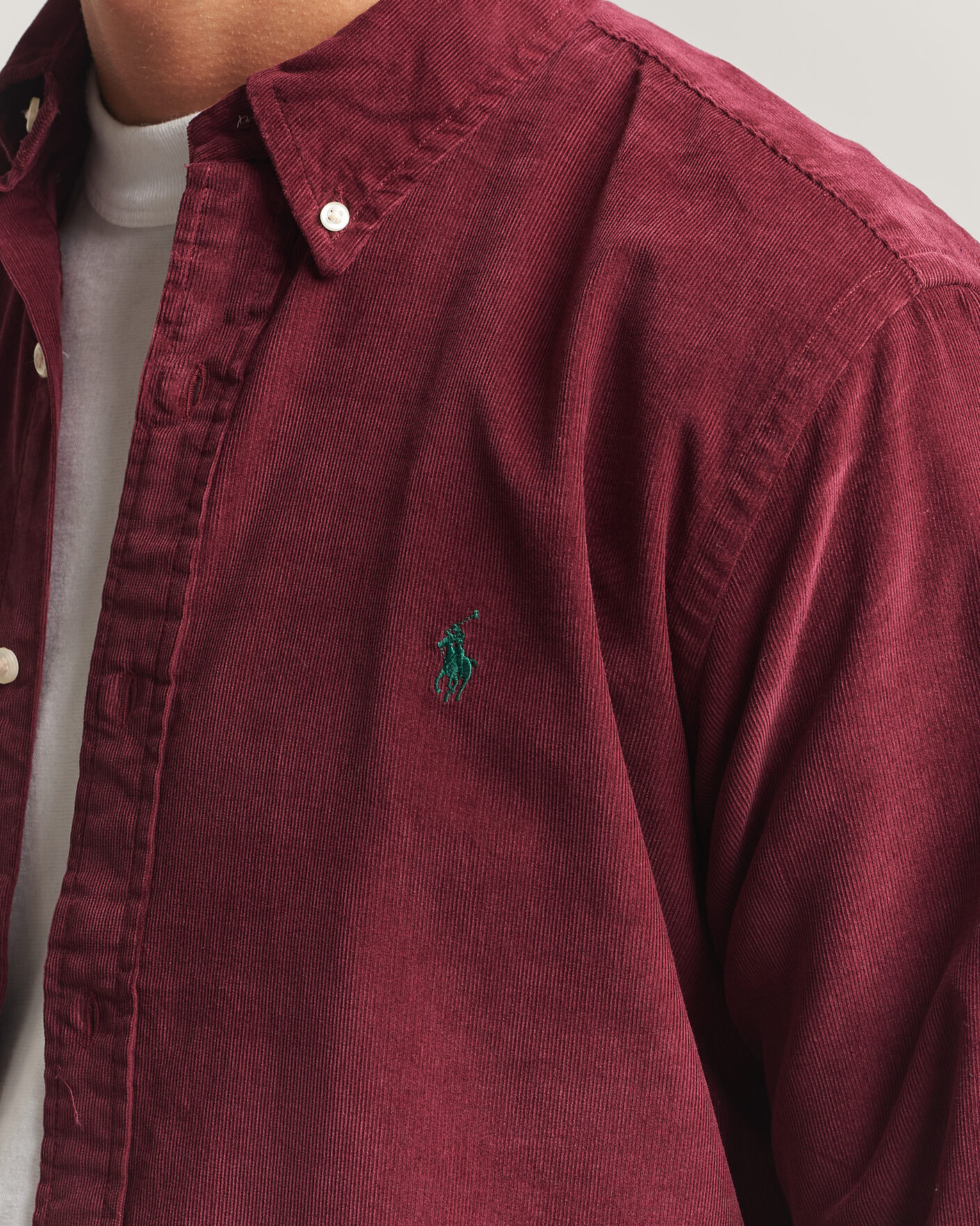 Uomini | Camicie | Polo Ralph Lauren | Custom Fit BD Corduroy Shirt Classic Wine