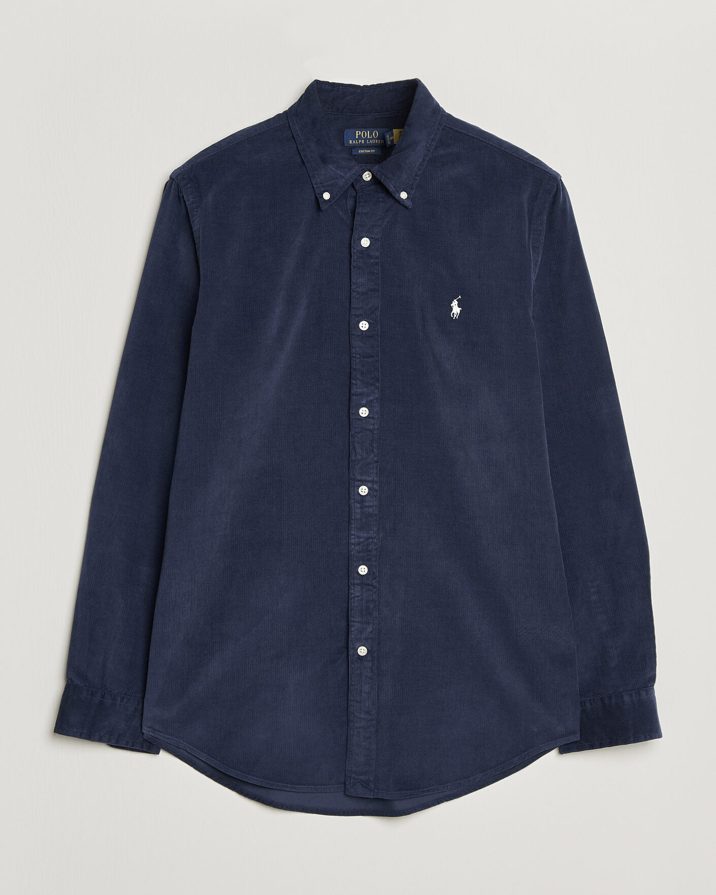 Uomini | Camicie | Polo Ralph Lauren | Custom Fit BD Corduroy Shirt Newport Navy