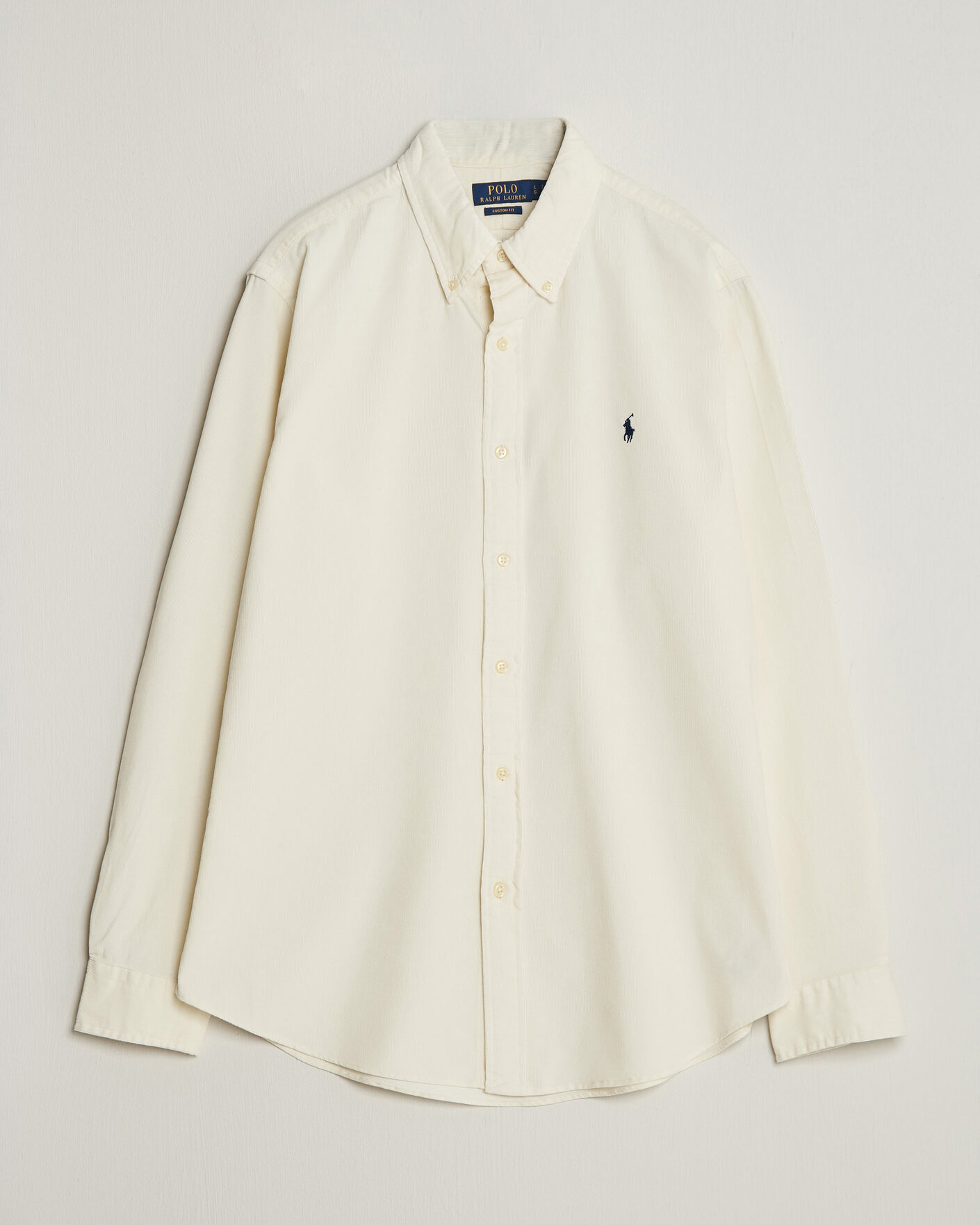 Uomini | Camicie | Polo Ralph Lauren | Custom Fit BD Corduroy Shirt Clubhouse Cream
