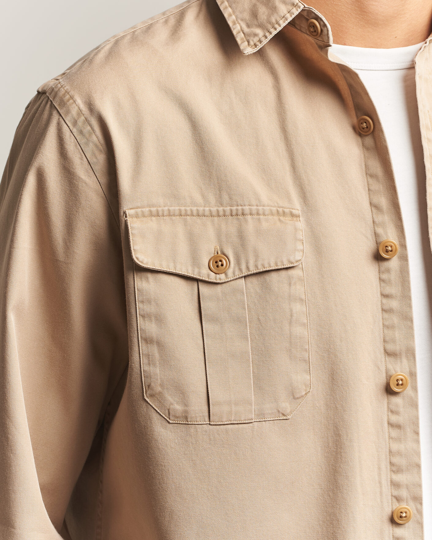 Uomini | Camicie | Polo Ralph Lauren | Litchfield Washed Chino Overshirt Vintage Khaki