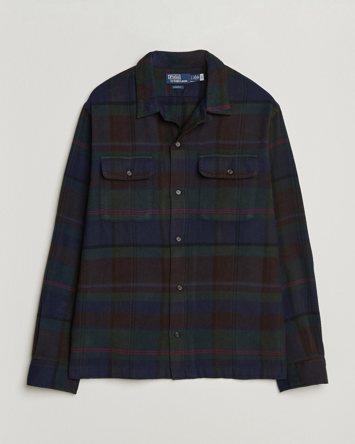 Uomini | Camicie | Polo Ralph Lauren | Hudson Ranch Checked Overshirt Olive Royal