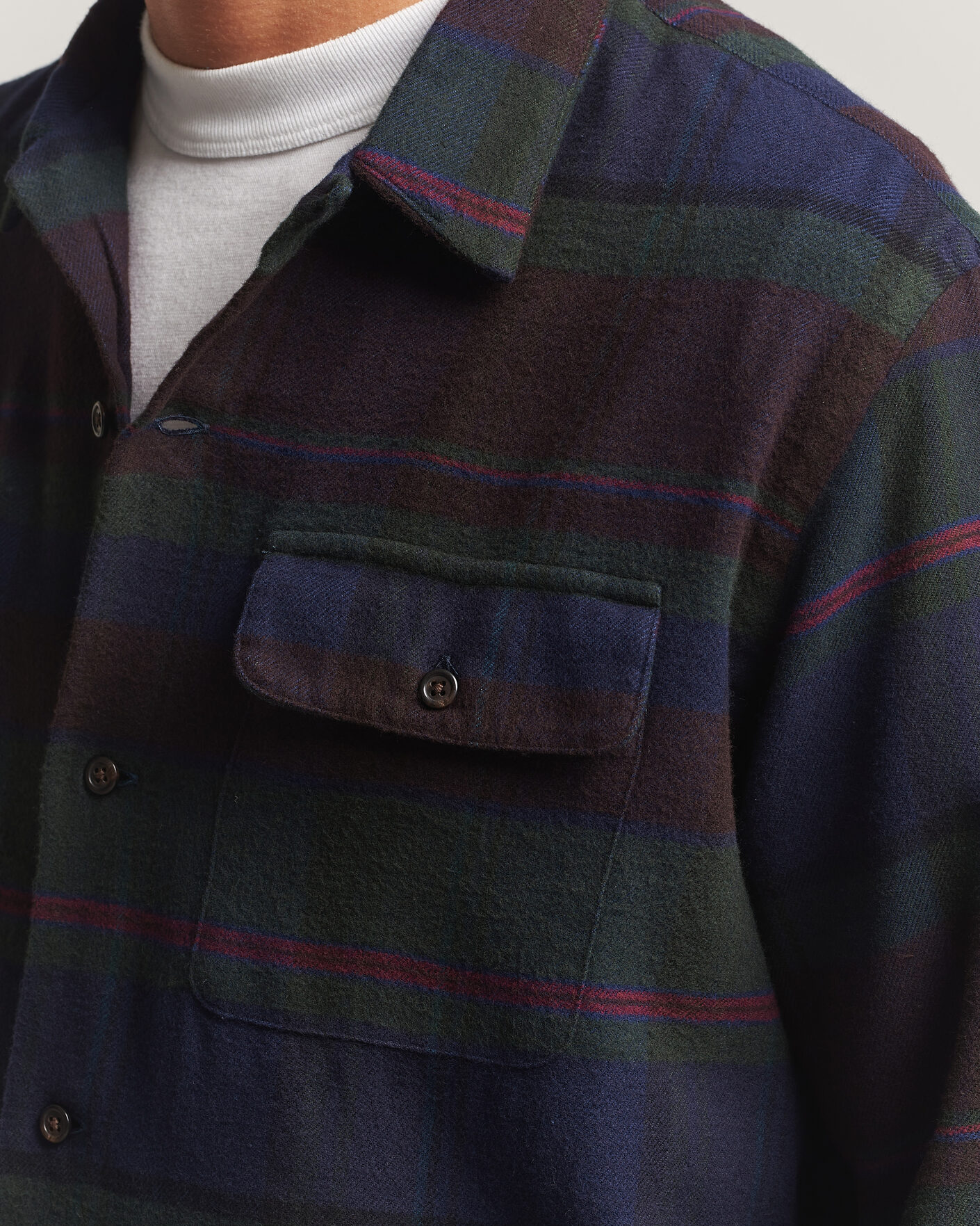 Uomini | Camicie | Polo Ralph Lauren | Hudson Ranch Checked Overshirt Olive Royal