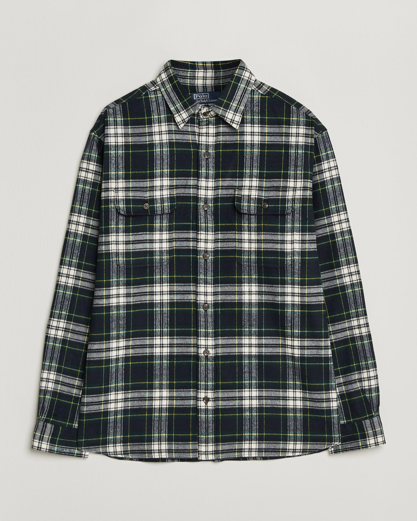 Uomini | Camicie | Polo Ralph Lauren | Classic Fit Shaggy Flannel Shirt Navy Green