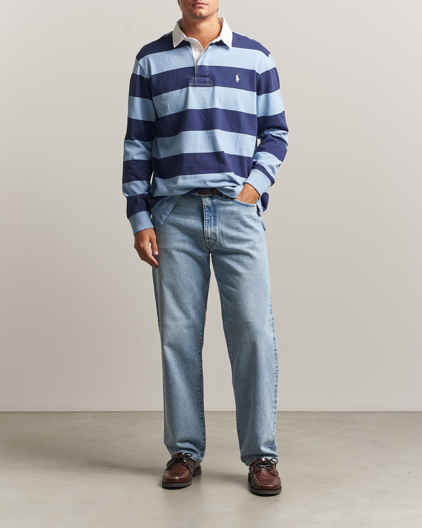Uomini | Maglieria | Polo Ralph Lauren | Striped Jersey Rugger Blue/Navy
