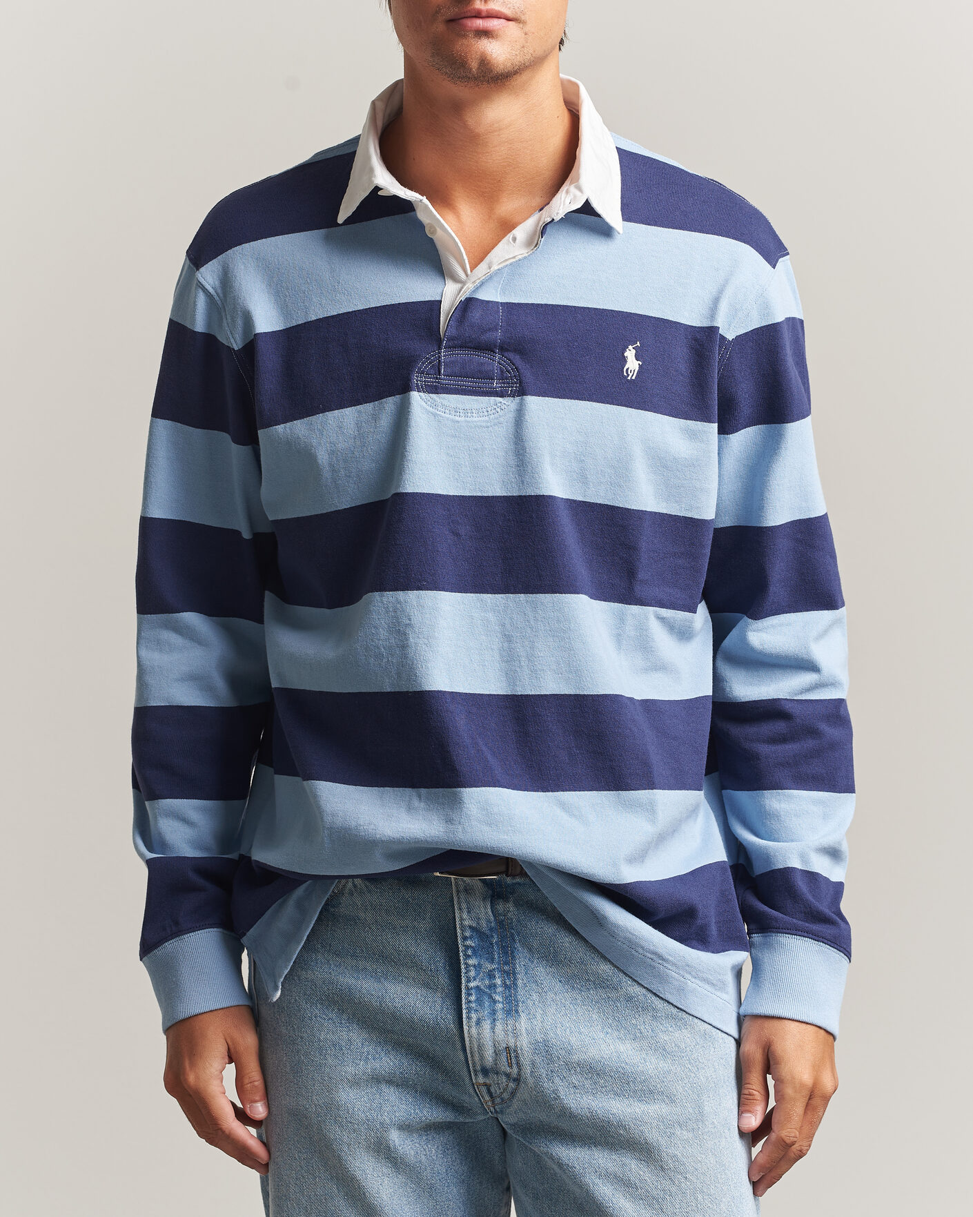 Uomini | Maglieria | Polo Ralph Lauren | Striped Jersey Rugger Blue/Navy