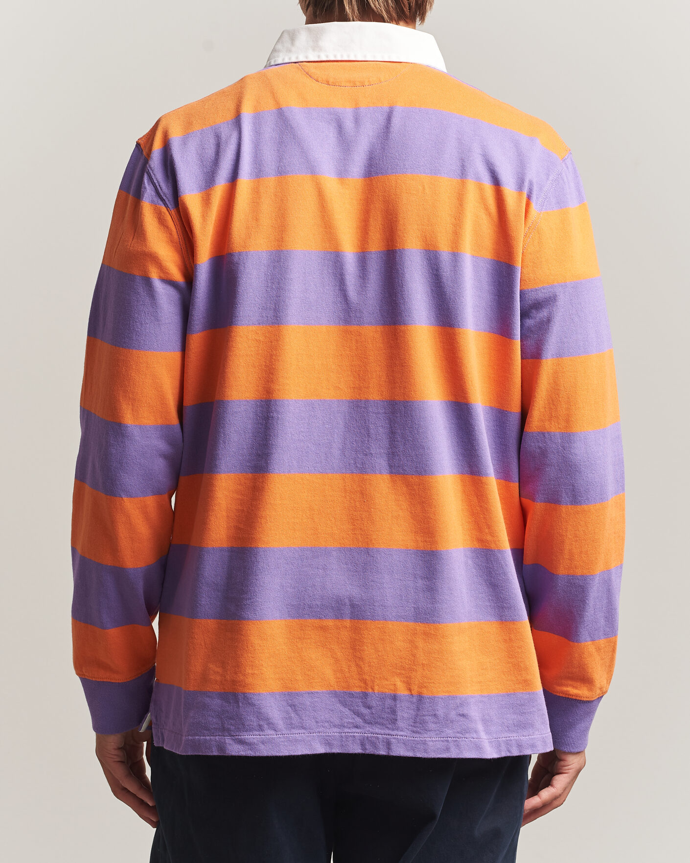 Uomini | Maglieria | Polo Ralph Lauren | Striped Jersey Rugger Purple/Orange