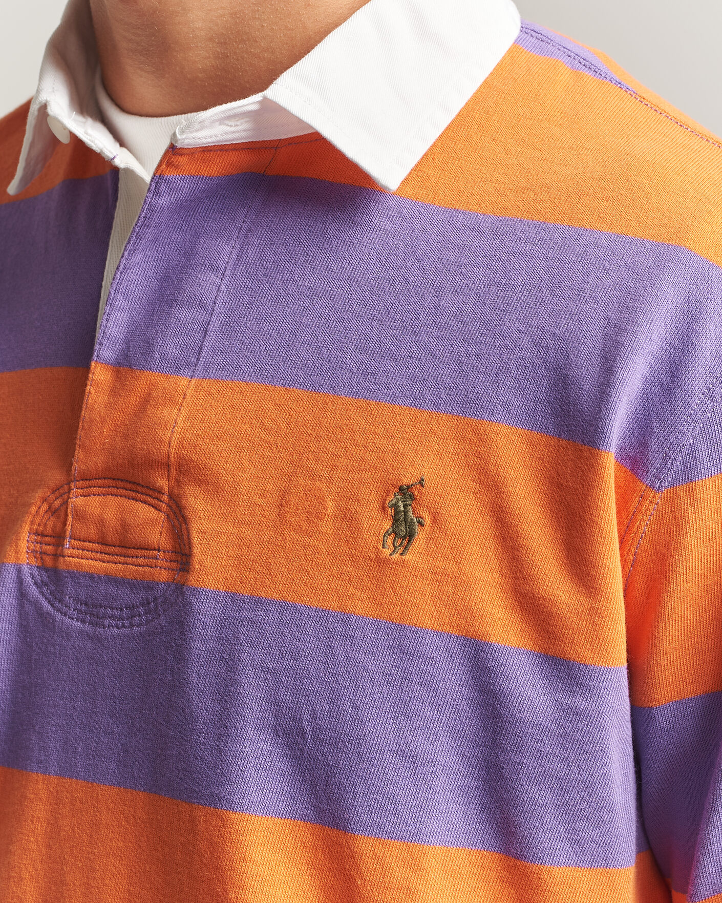 Uomini | Maglieria | Polo Ralph Lauren | Striped Jersey Rugger Purple/Orange