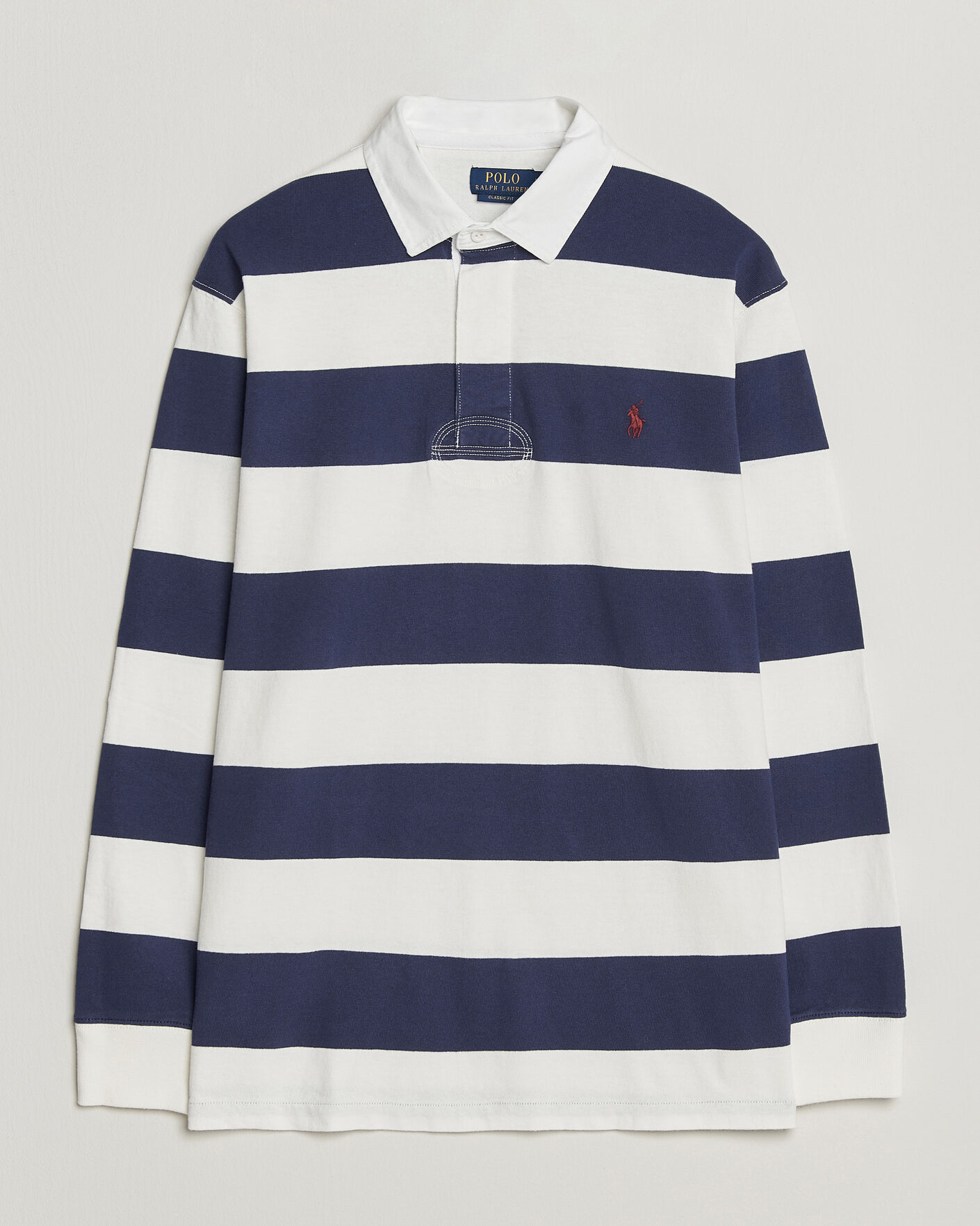 Uomini | Maglieria | Polo Ralph Lauren | Striped Jersey Rugger Cream/Navy
