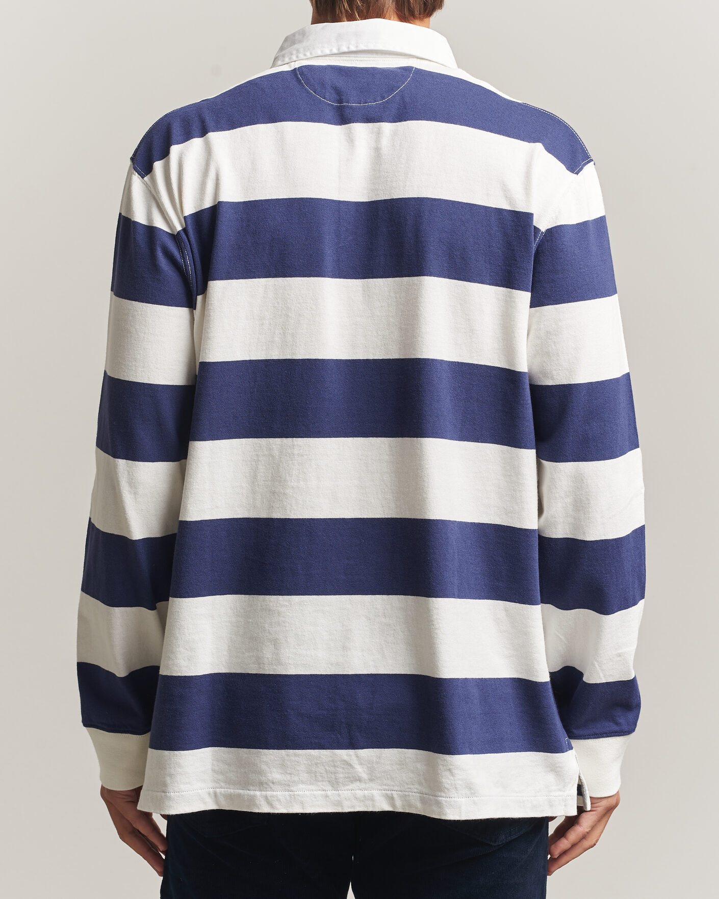 Uomini | Maglieria | Polo Ralph Lauren | Striped Jersey Rugger Cream/Navy