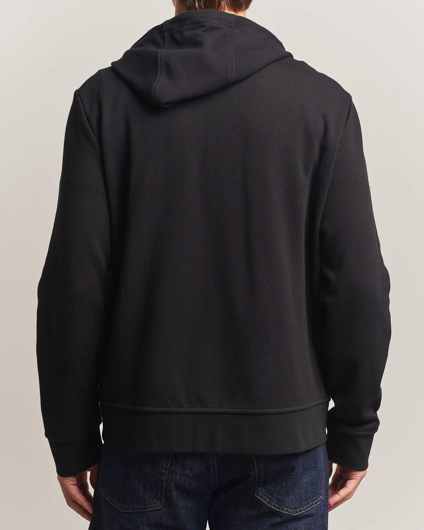 Uomini | Maglieria | Polo Ralph Lauren | Double Knitted Jaquard Full Zip Hoodie Polo Black